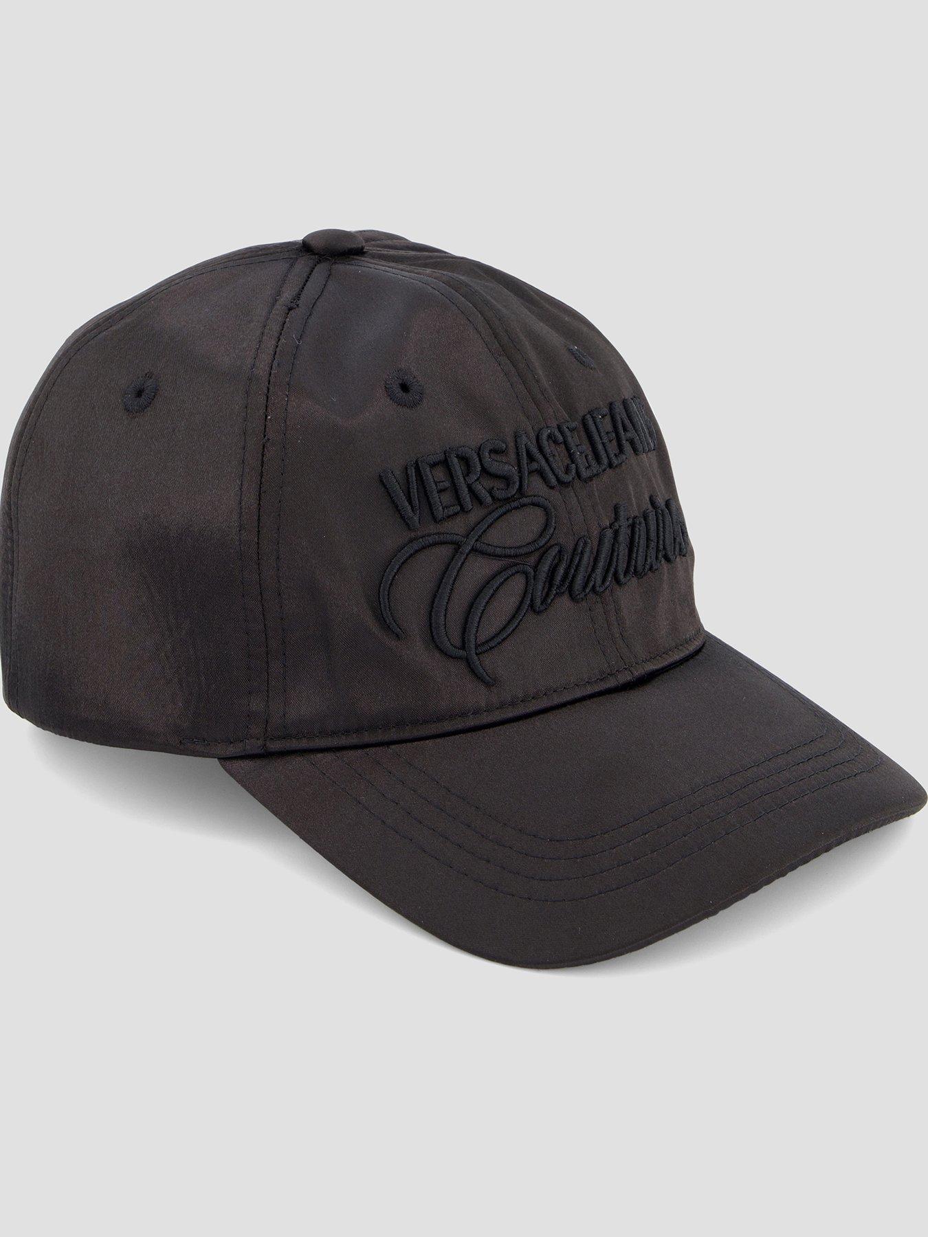 Versace Jeans Couture Baseball Cap Cut In The Middle Hat - Black