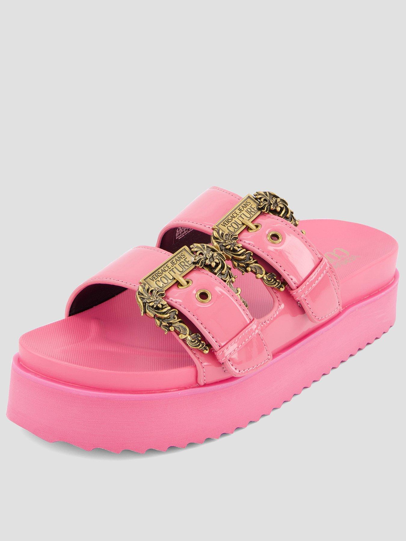 Image 1 of 7 of Versace Jeans Couture Double Bucket Platform Sandal - Pink