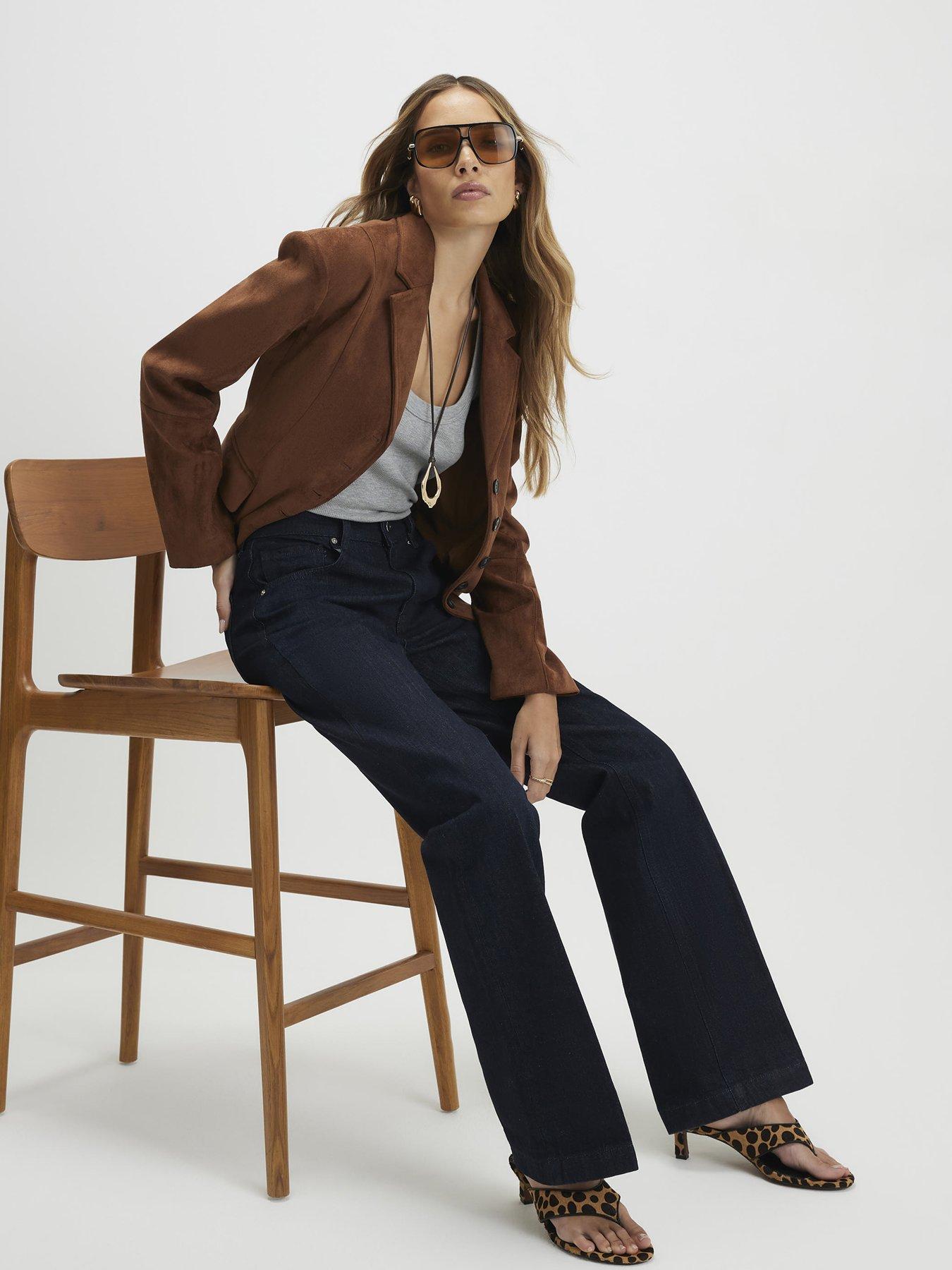 Image 4 of 4 of River Island Vicky Bootcut Jeans - Blue