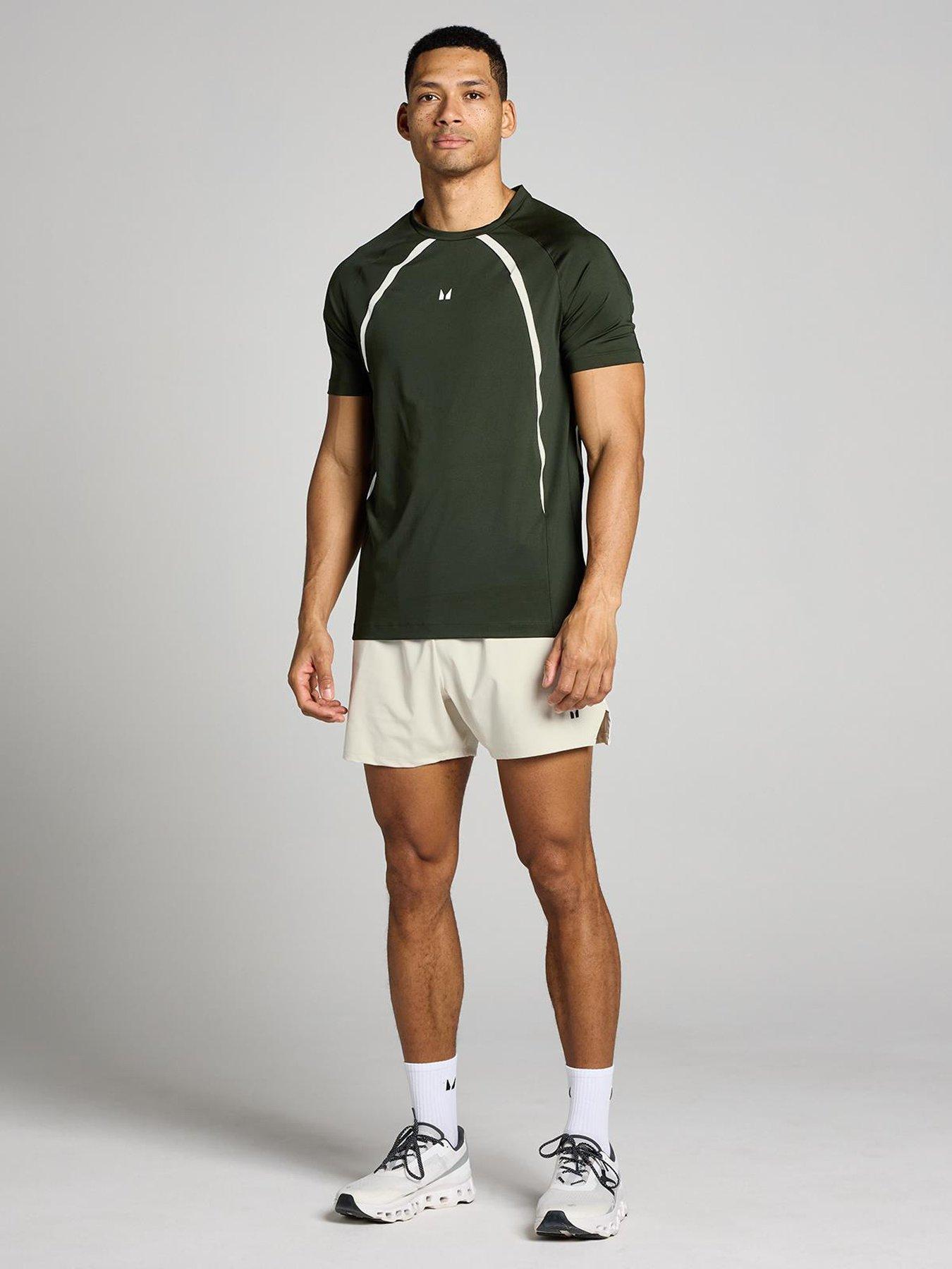 Image 3 of 4 of MyProtein Mens Training Tempo Panel T-Shirt - Green