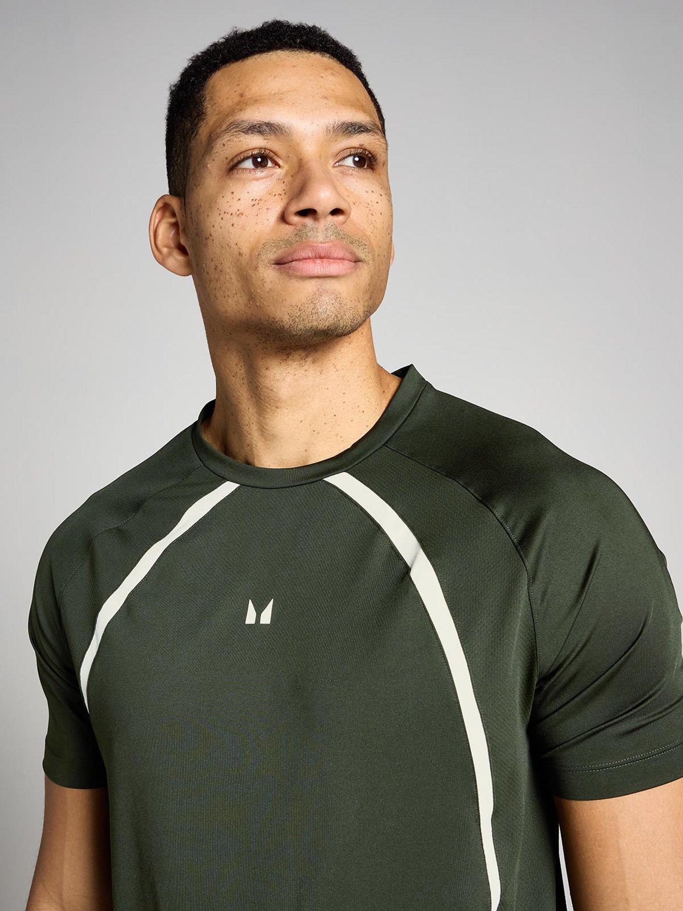 Image 4 of 4 of MyProtein Mens Training Tempo Panel T-Shirt - Green