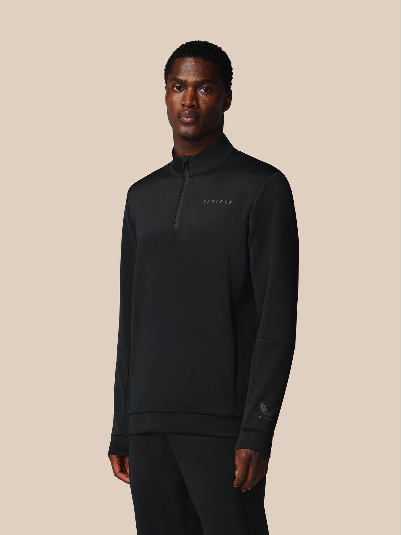 Castore Mens Training Flex 1/4 Zip Sweatshirt, Black, Size L, Men