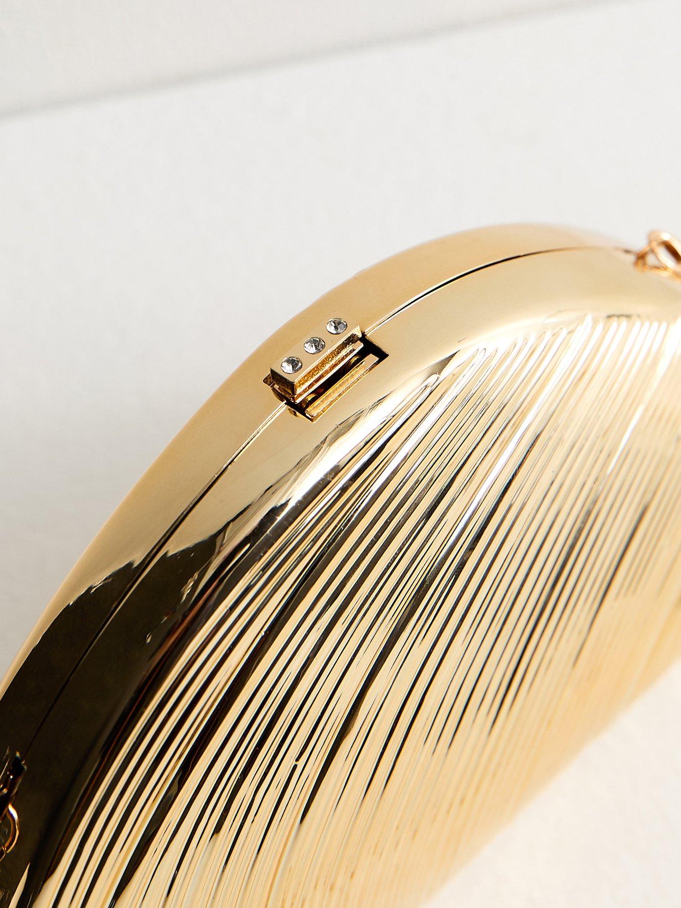 New Look Clam Shell Box Clutch Bag - Gold | Very