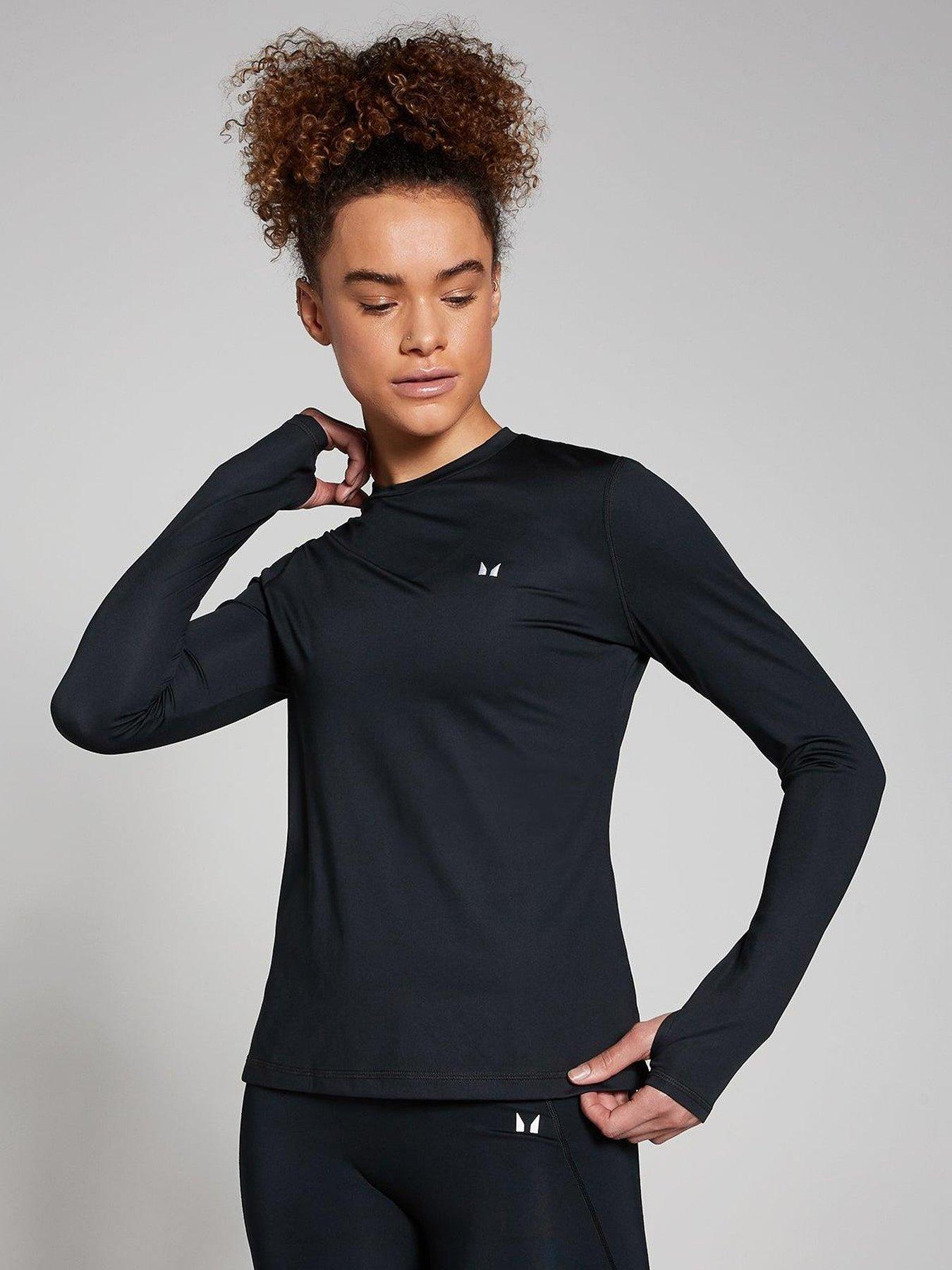 MyProtein Womens Training Training Regular Fit Long Sleeve Top, Black, Size S, Women