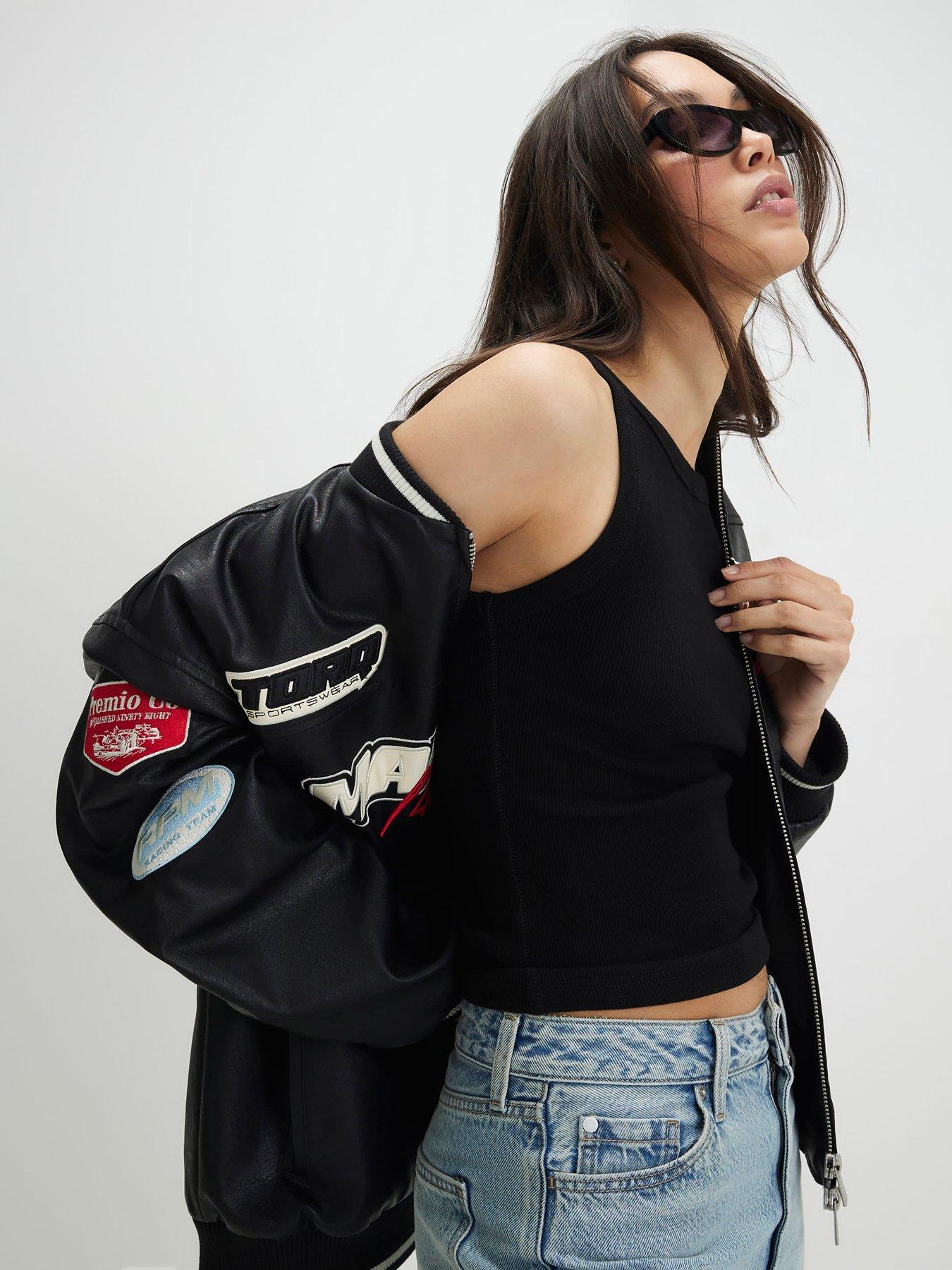 River Island Short Rib Strappy Tank - Black | Very