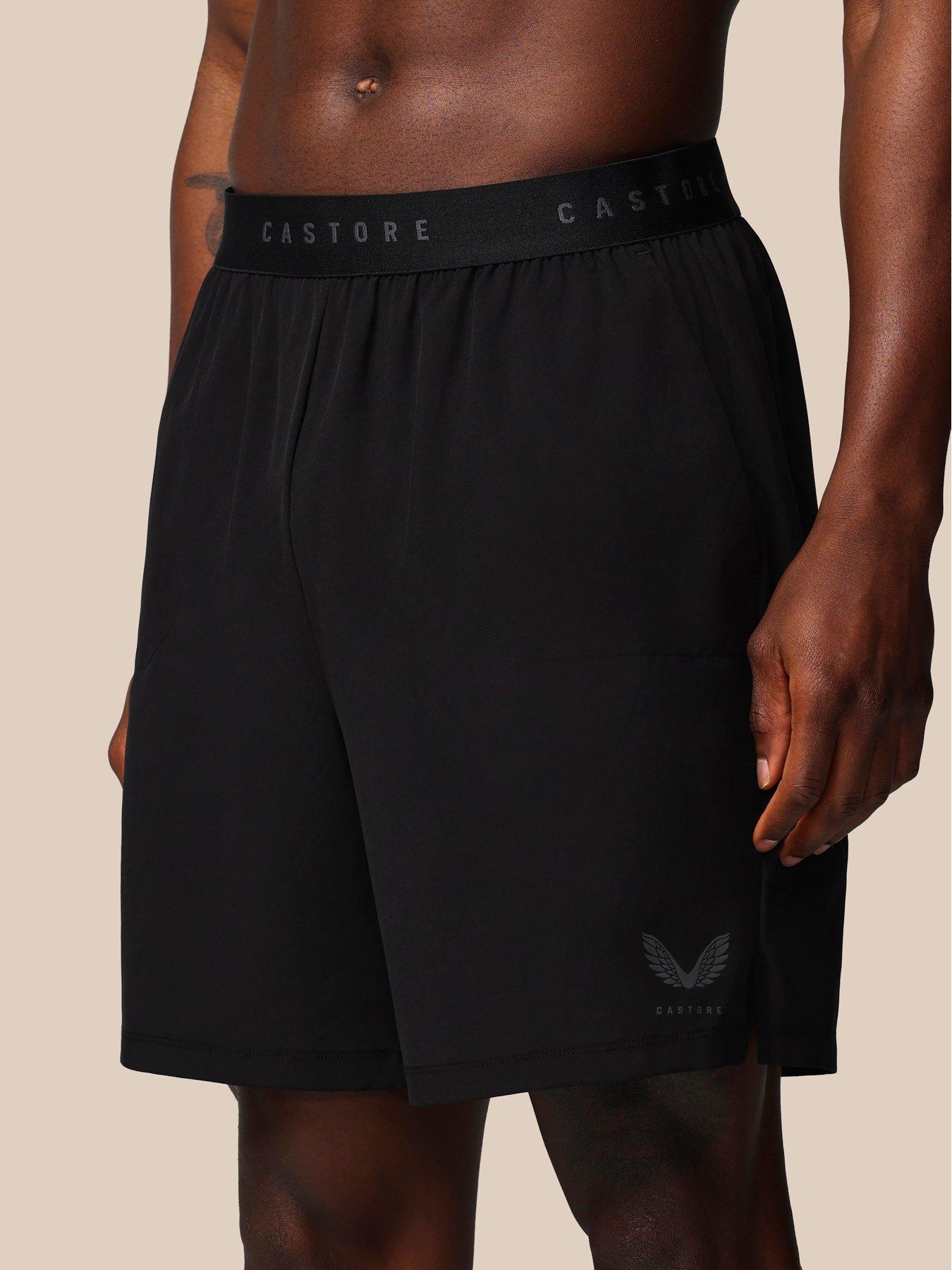 Castore Mens Training 7 Inch Branded Elastic Shorts, Grey, Size 2Xl, Men