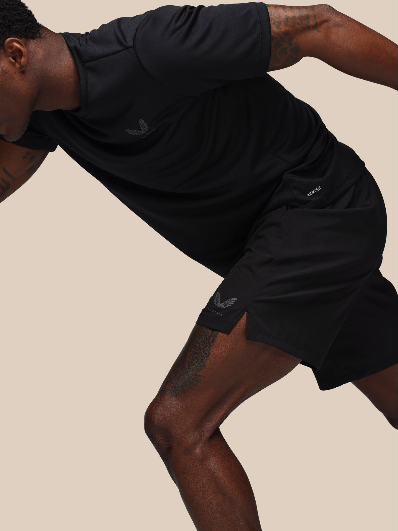 Image 5 of 7 of Castore Mens Training 7 Inch Branded Elastic Shorts - Black