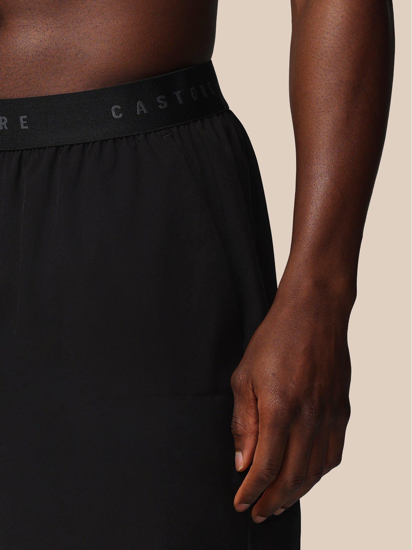 Image 6 of 7 of Castore Mens Training 7 Inch Branded Elastic Shorts - Black
