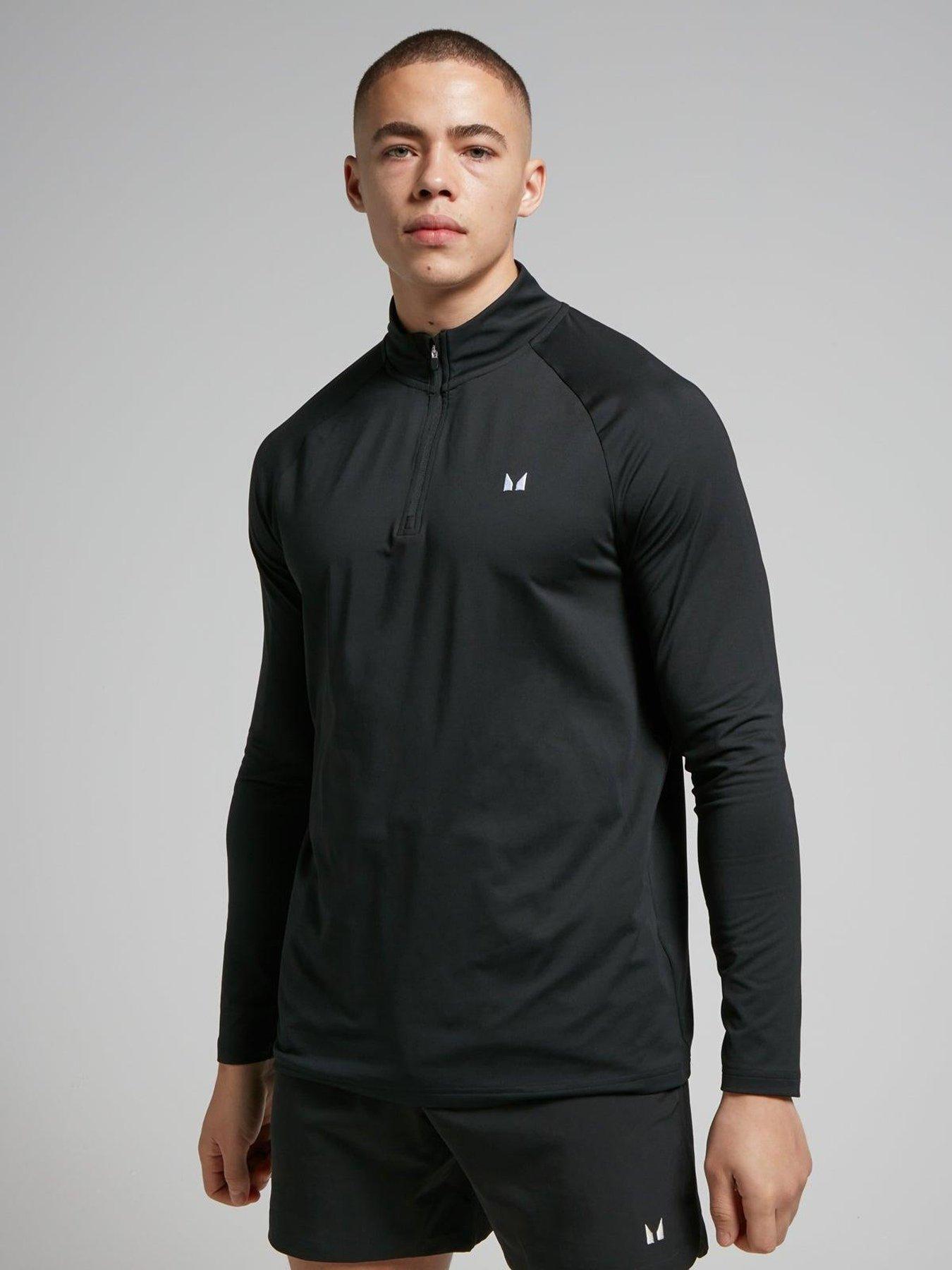MyProtein Mens Training Essentials 1/4 Zip, Black, Size S, Men