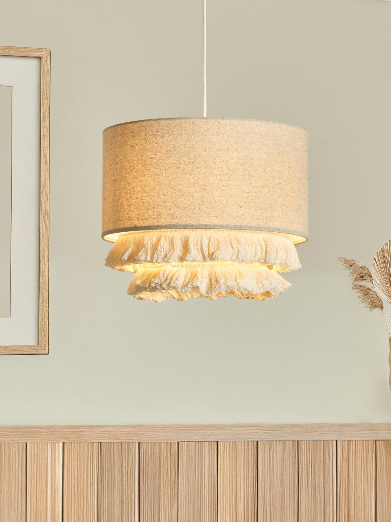 Image 1 of 6 of The Very Collection Tassel Drum Shade