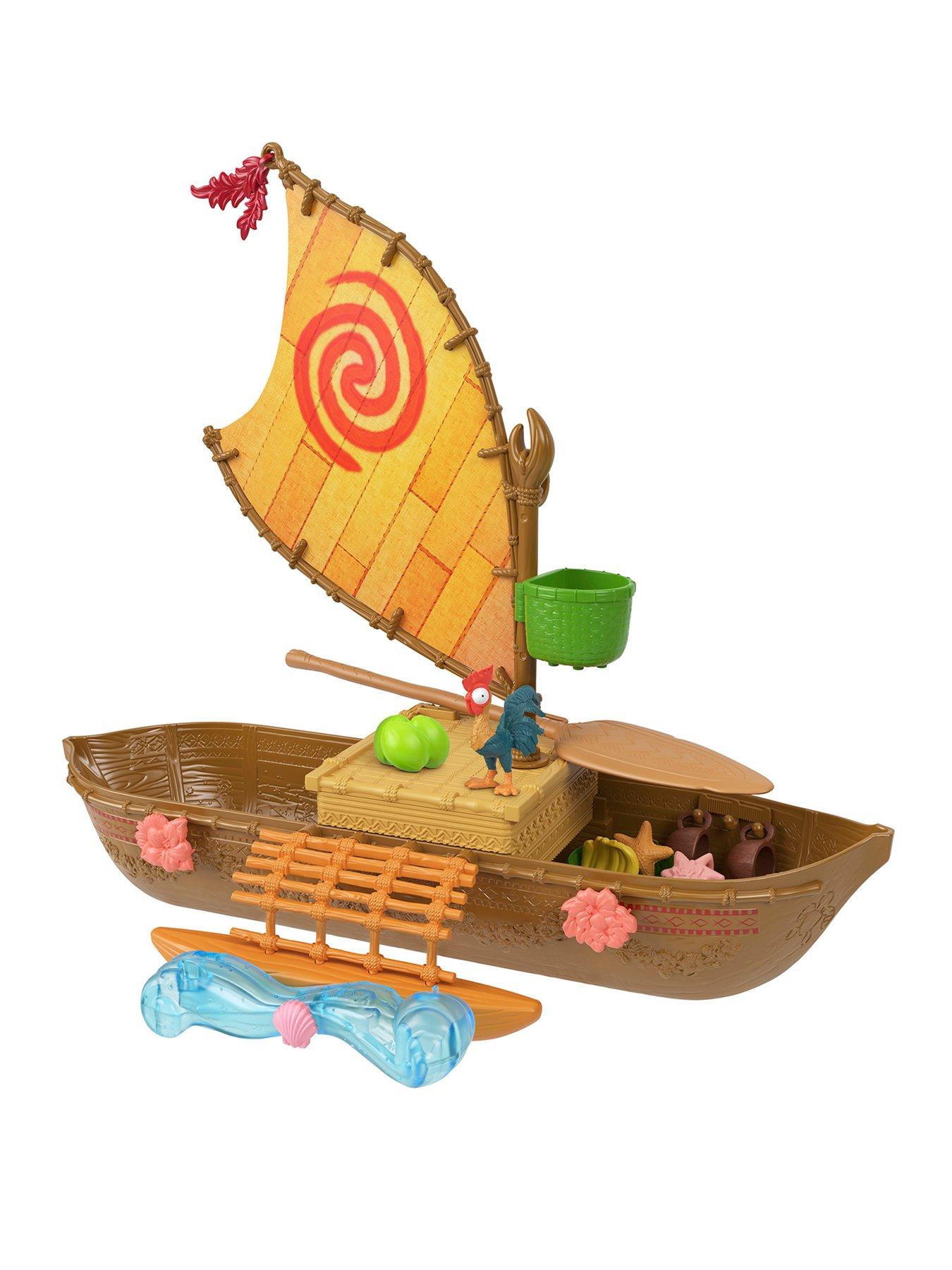 Image 1 of 7 of Disney Moana Floating Ocean Voyager Canoe Playset with 5 Play Areas, 9 Accessories &amp; Animal Figure