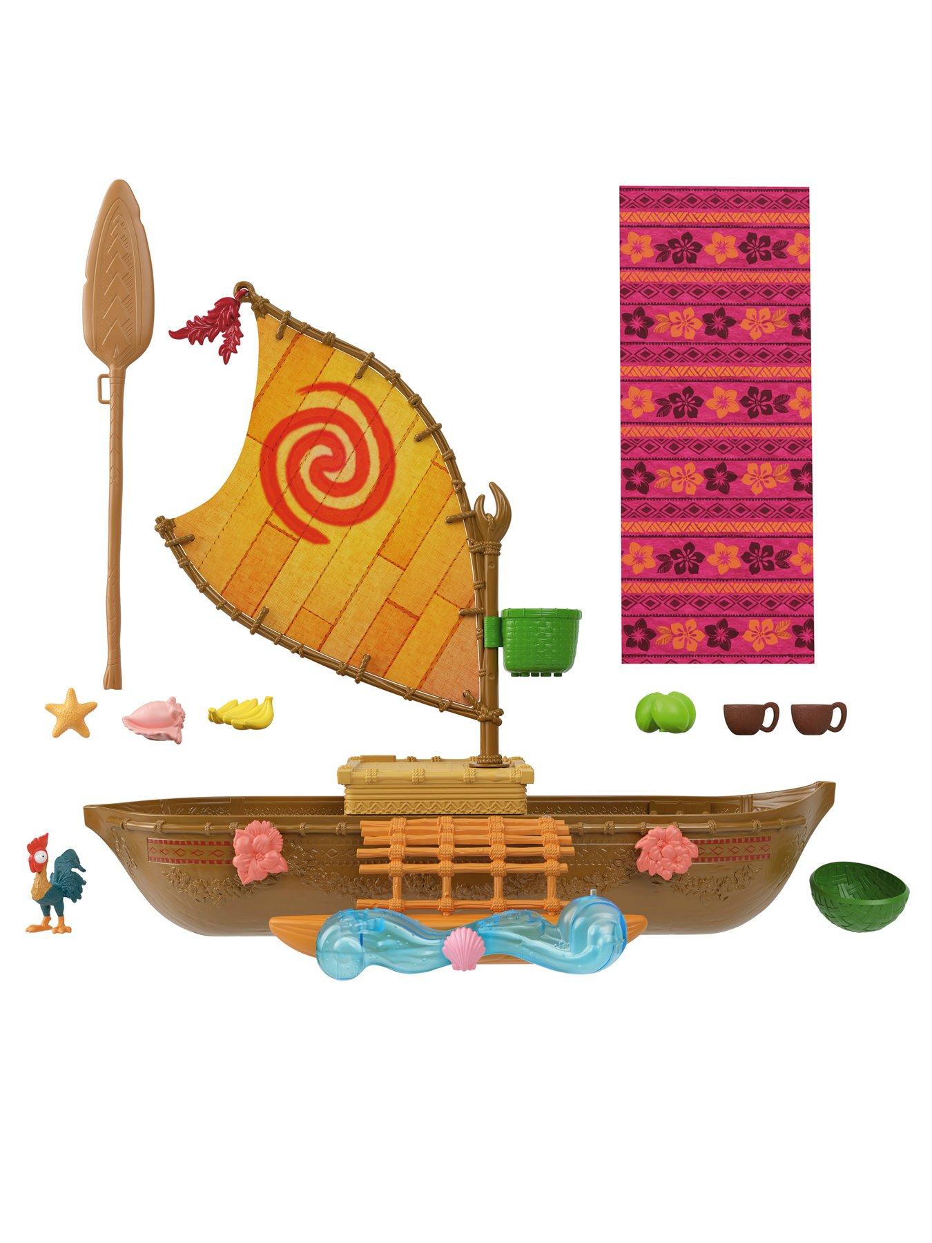 Image 2 of 7 of Disney Moana Floating Ocean Voyager Canoe Playset with 5 Play Areas, 9 Accessories &amp; Animal Figure