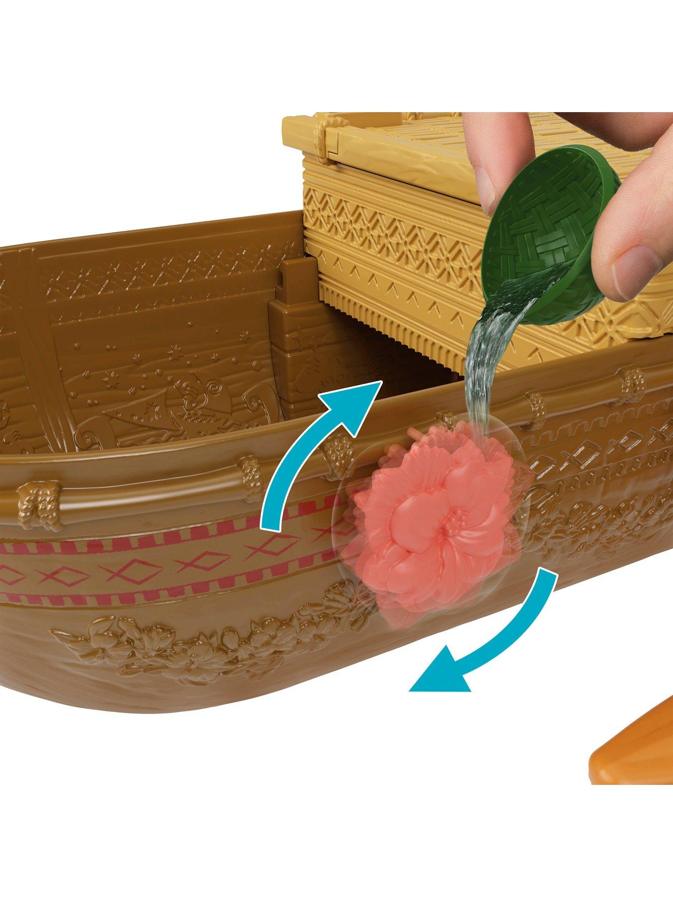 Image 4 of 7 of Disney Moana Floating Ocean Voyager Canoe Playset with 5 Play Areas, 9 Accessories &amp; Animal Figure