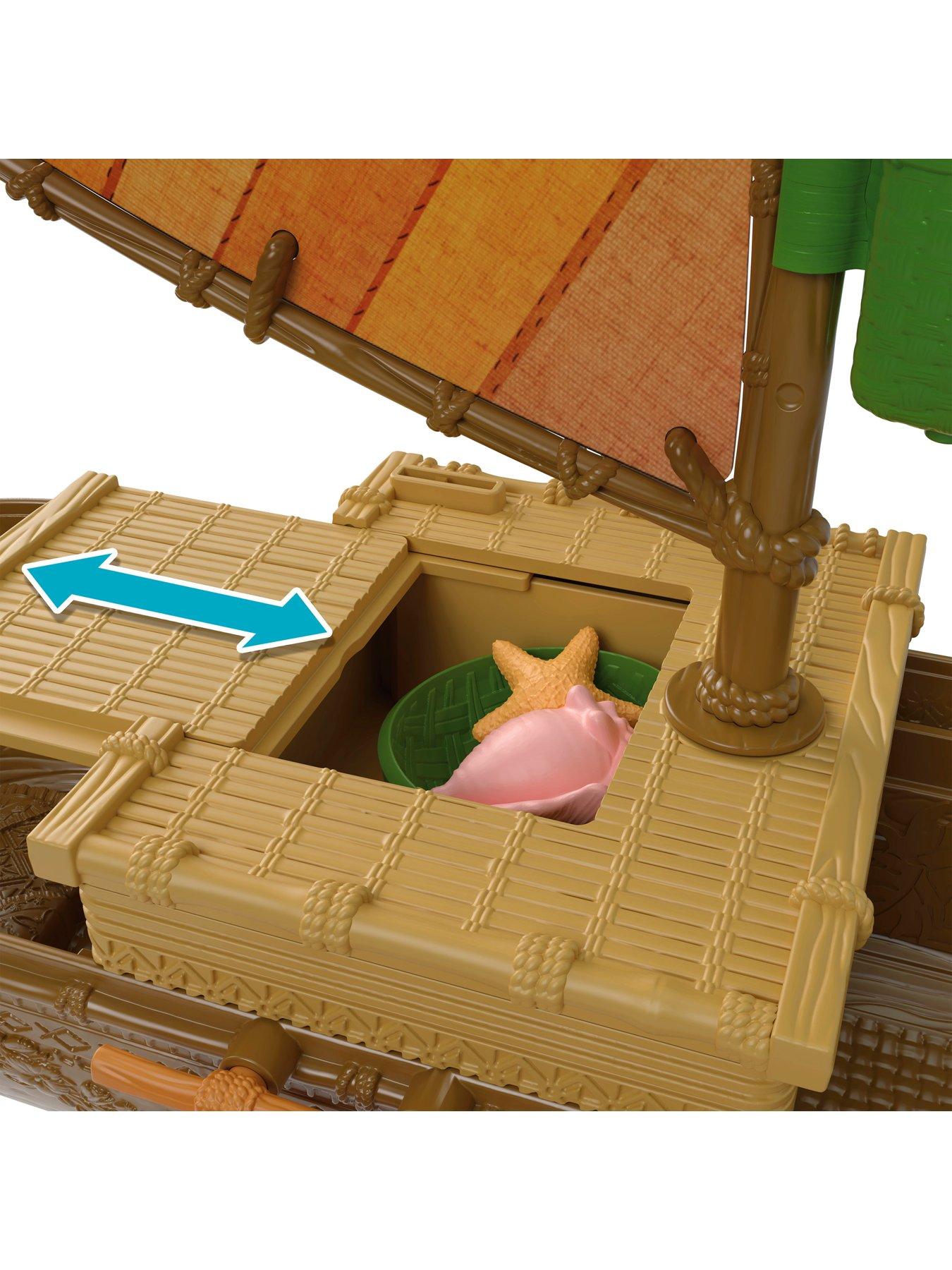 Image 5 of 7 of Disney Moana Floating Ocean Voyager Canoe Playset with 5 Play Areas, 9 Accessories &amp; Animal Figure