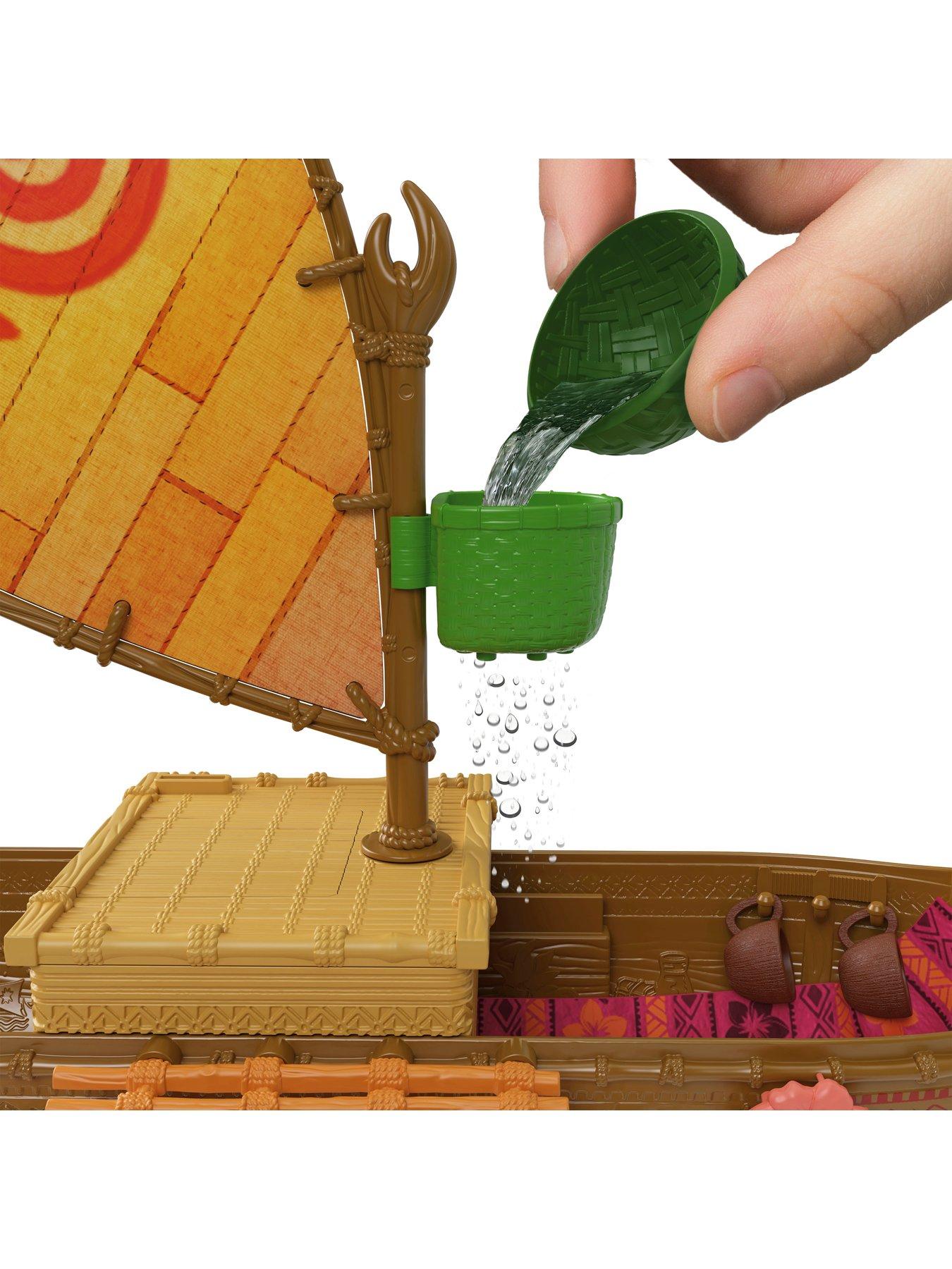 Image 6 of 7 of Disney Moana Floating Ocean Voyager Canoe Playset with 5 Play Areas, 9 Accessories &amp; Animal Figure