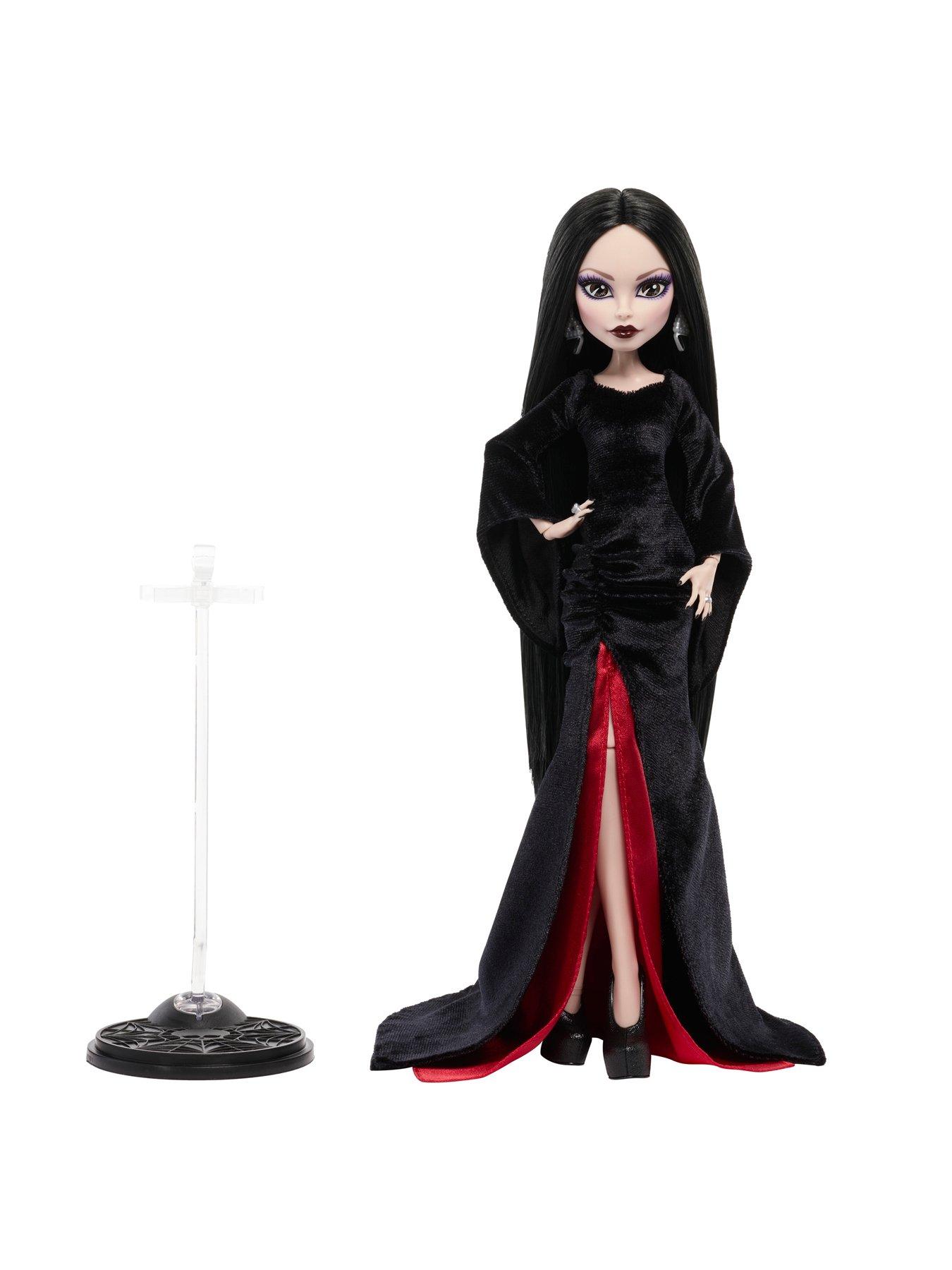 Image 4 of 5 of Monster High x Wednesday Collectible Doll, Morticia Addams in Black Velvet Dress
