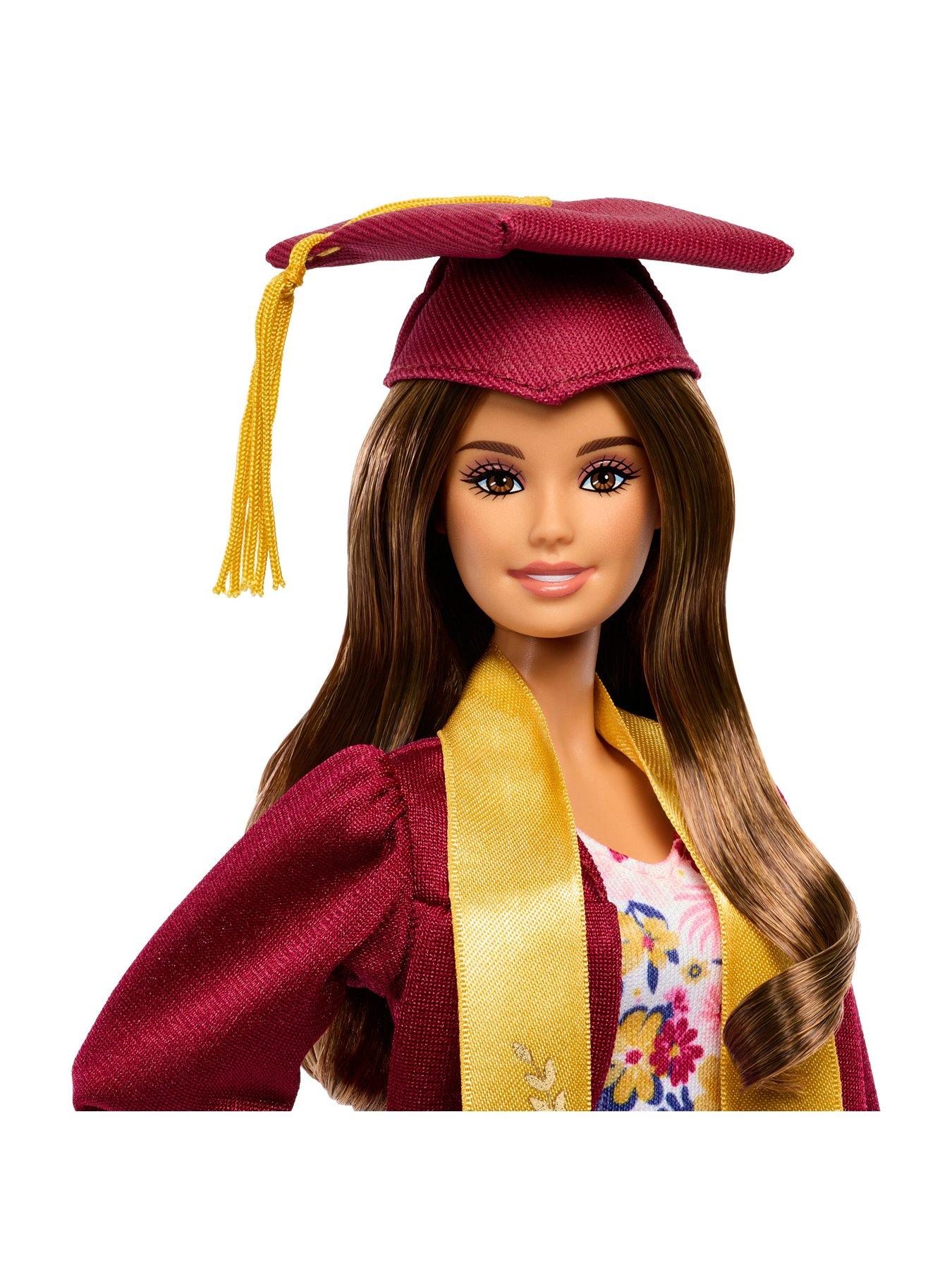 Barbie Signature Graduation Wishes Fashion Doll with Burgundy Robe ...
