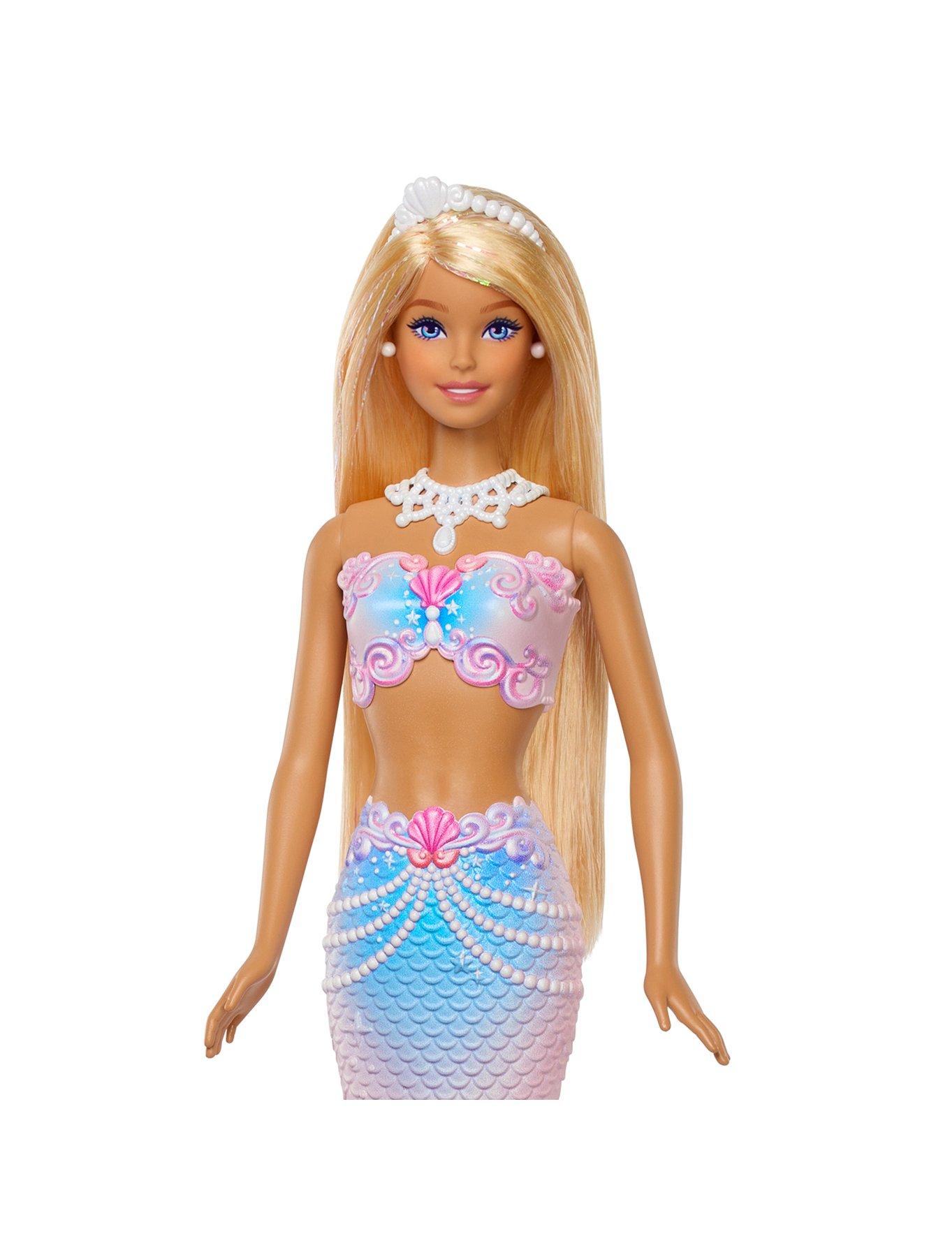 Image 2 of 6 of Barbie Bubble Sparkle Mermaid Doll with Bubble-Making Feature, Includes Bubble Solution &amp; Hairbrush