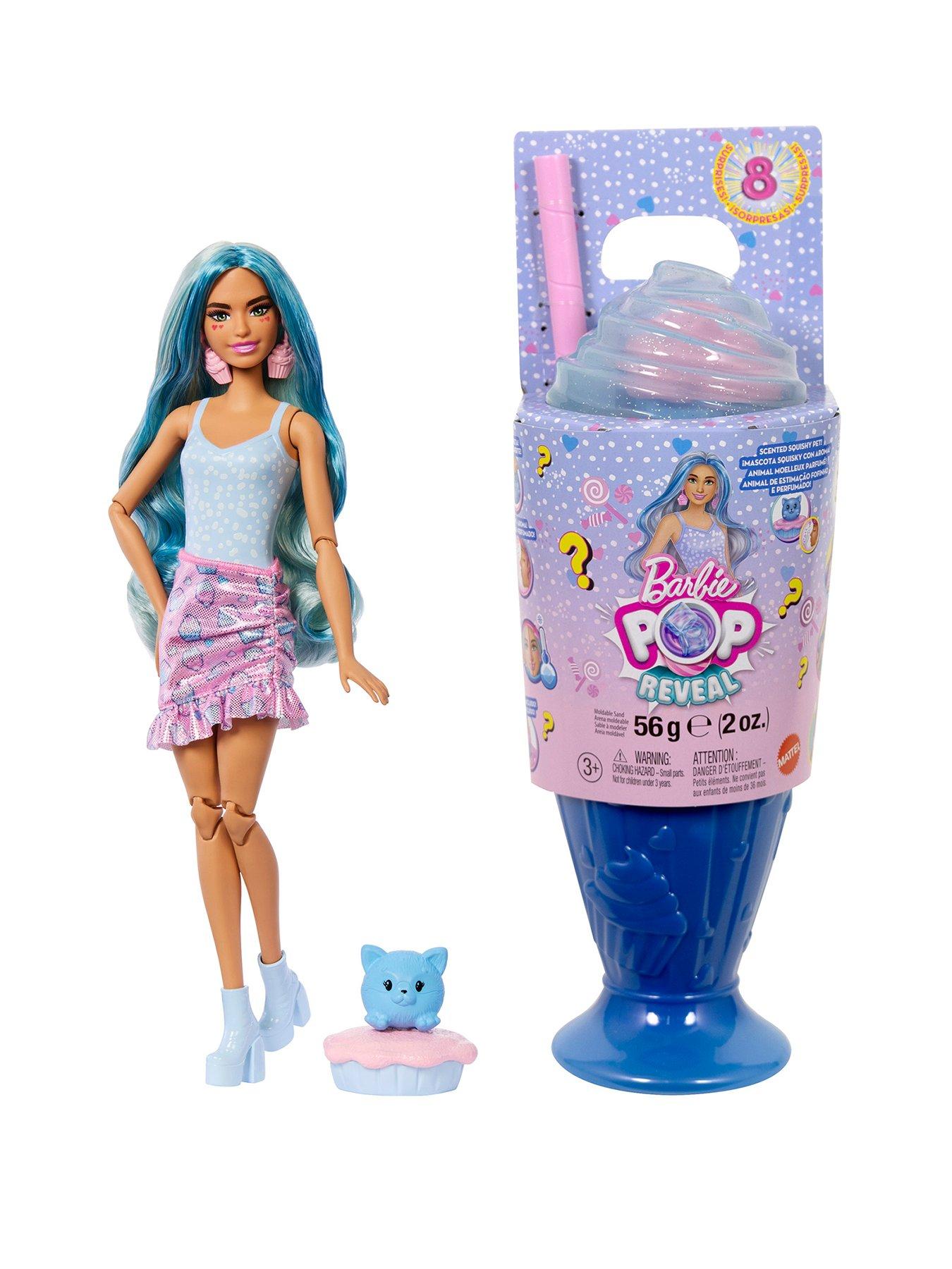 Barbie Reveal Sweet Treat Series Doll  &  Accessories Set, Cool Cupcake Fashion Doll  &  Pet
