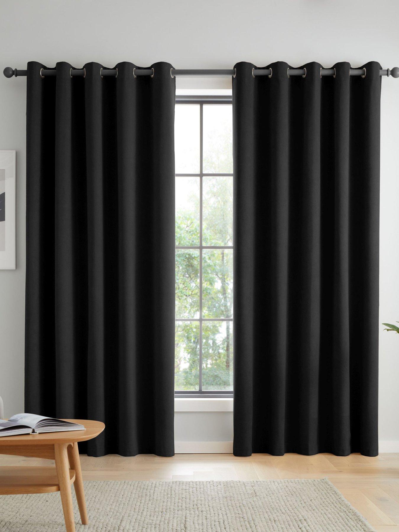 Catherine Lansfield Wilson Velvet Blackout Thermal Curtains 46X54 Inch