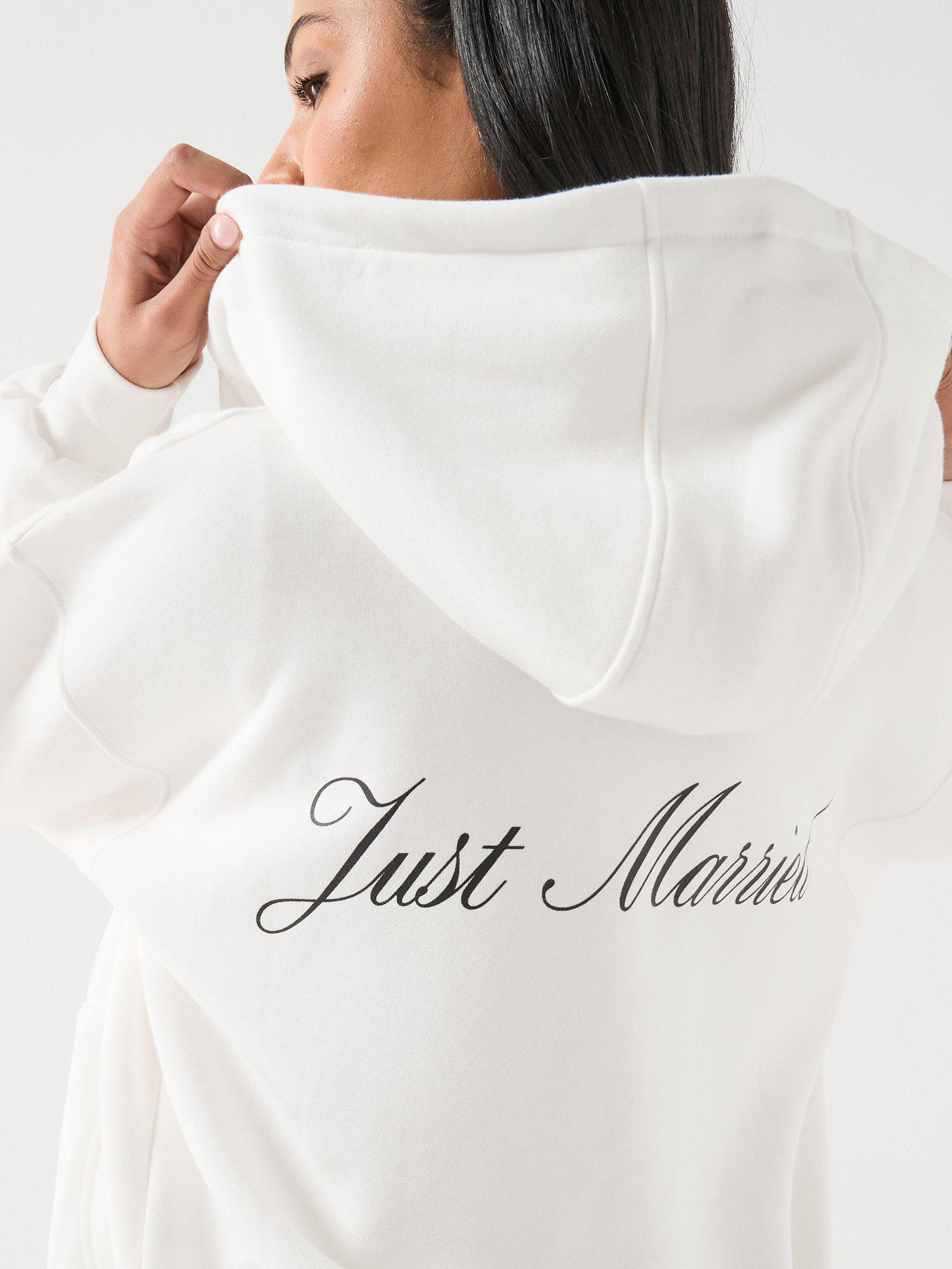 Six Stories Just Married Zip Through Hoodie - White