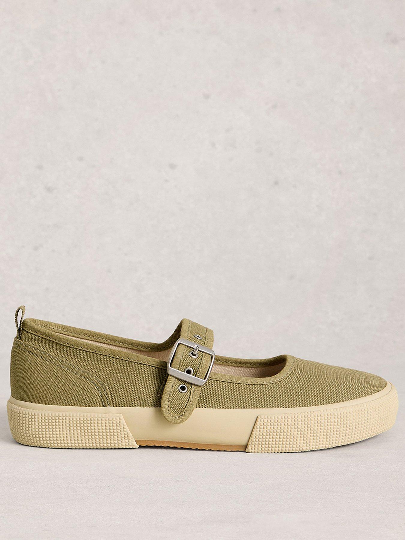 Image 1 of 4 of White Stuff Pippa Mary Jane Trainer - Green