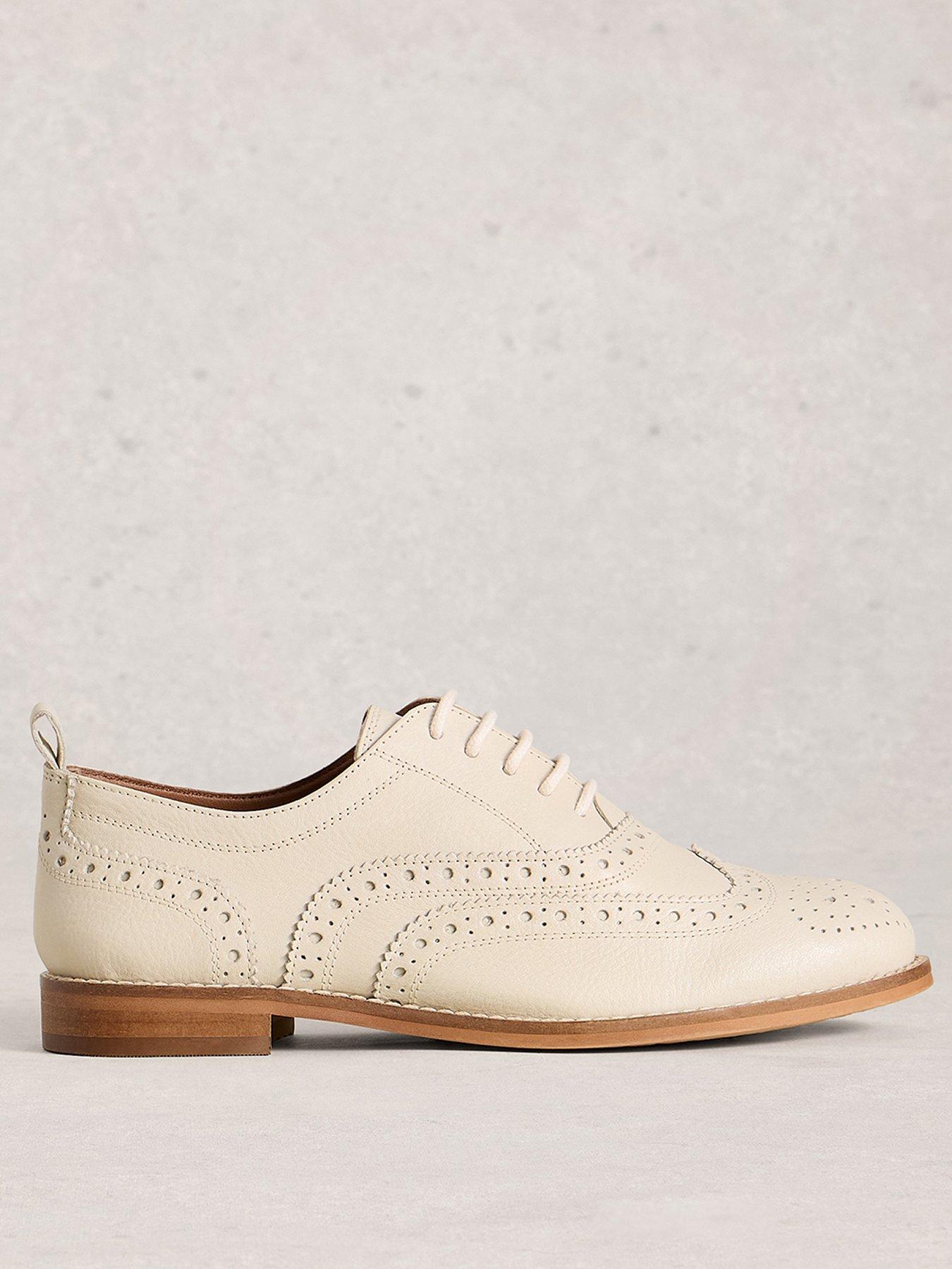 White Stuff Thistle Lace Up Brogue - Cream