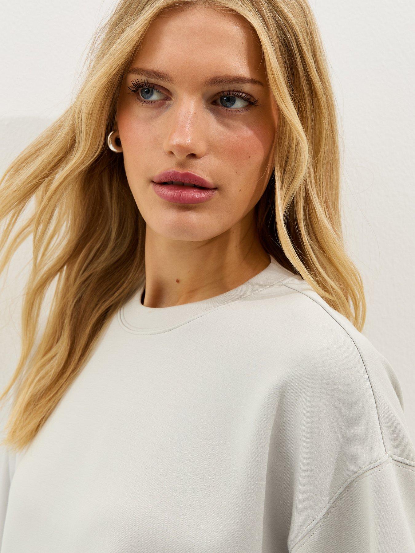 Image 4 of 5 of New Look Light Grey Premium Sweatshirt