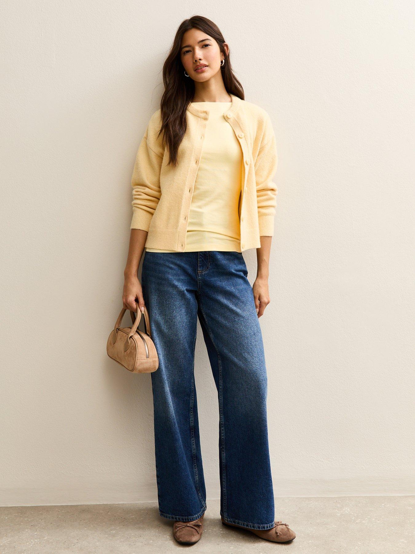 Image 3 of 5 of New Look Light Yellow Slash Neck Vest Top