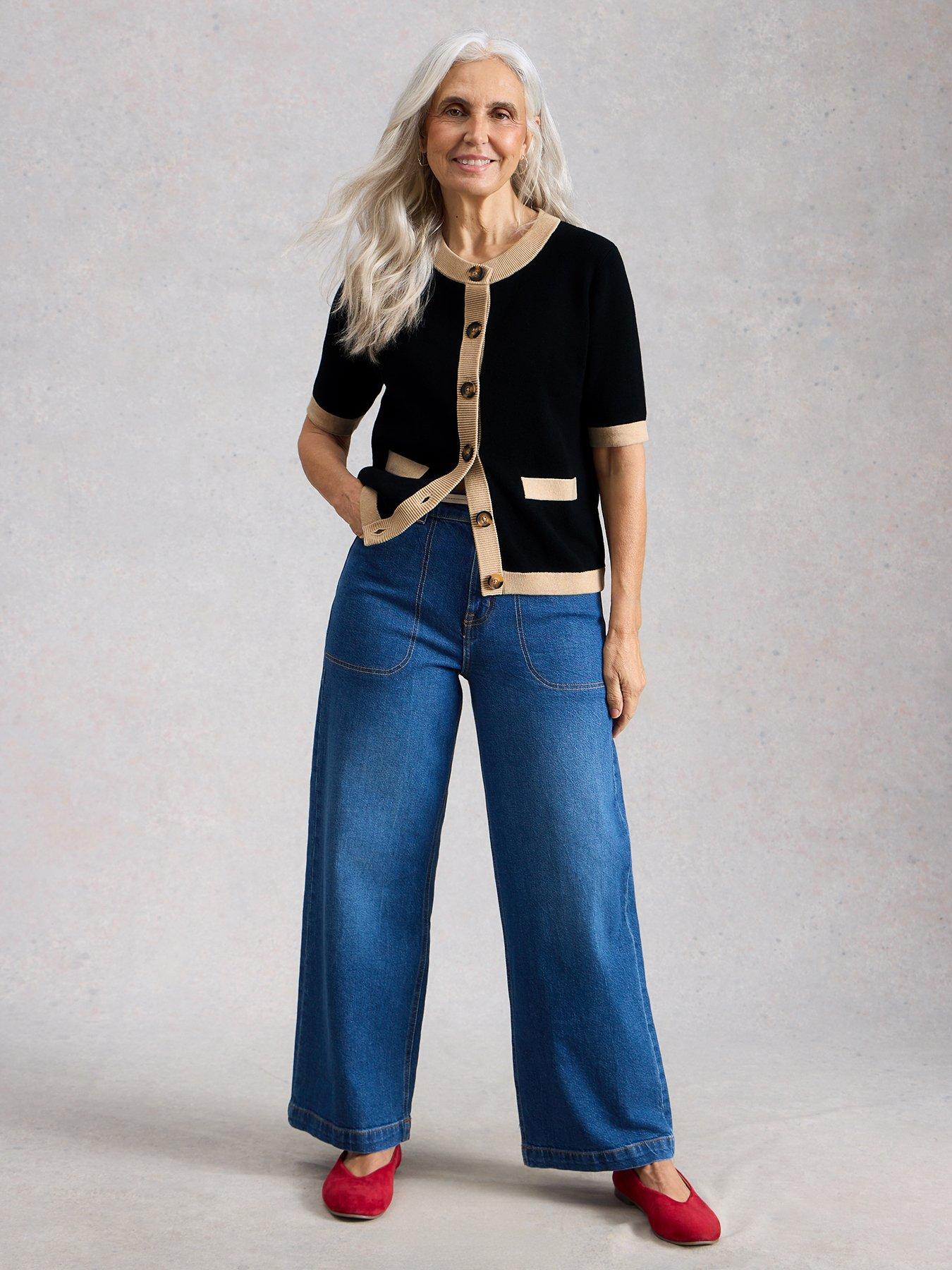 Image 3 of 6 of White Stuff Charlotte Short Sleeve Cardigan - Black