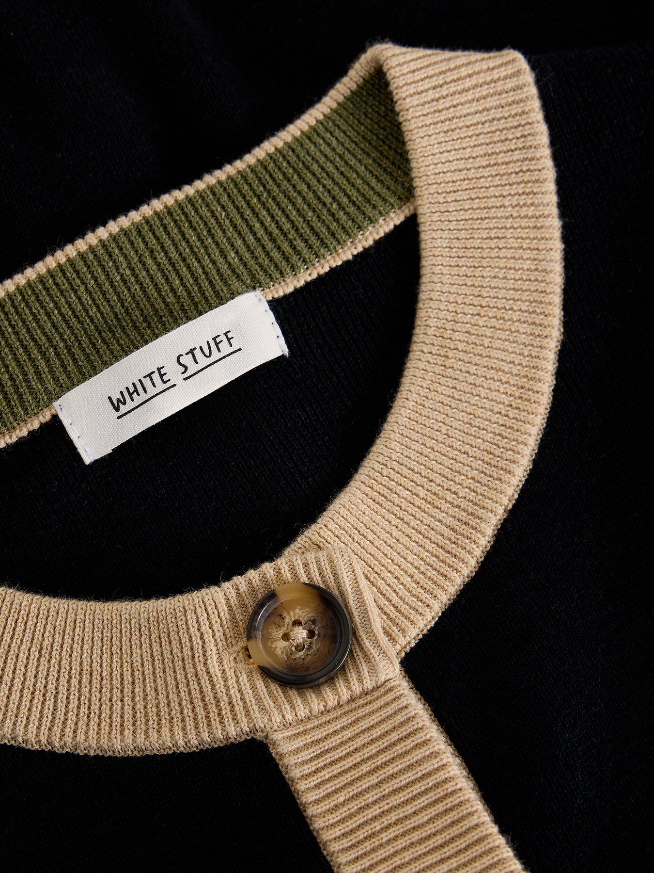 Image 6 of 6 of White Stuff Charlotte Short Sleeve Cardigan - Black