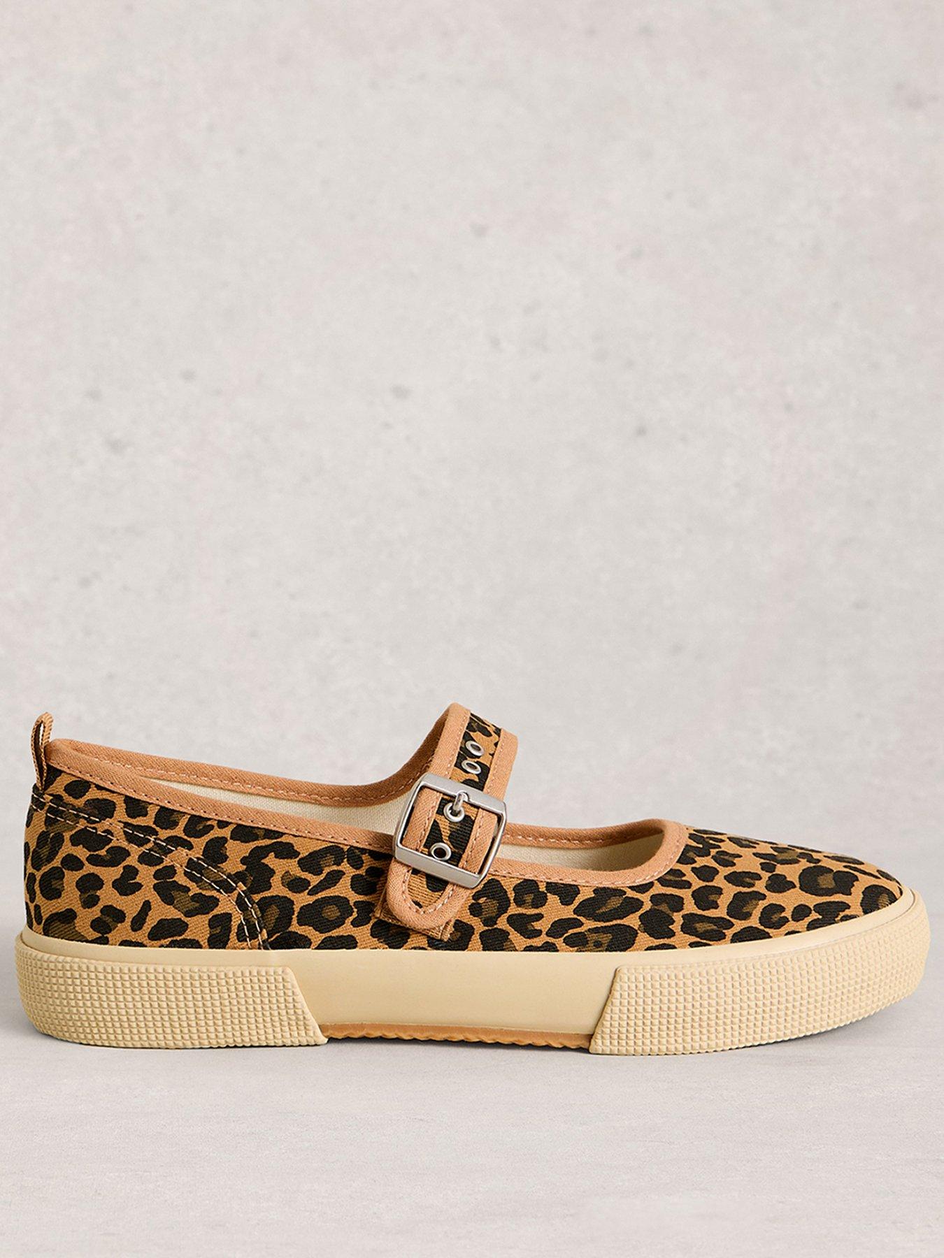White Stuff Pippa Mary Jane Trainer - Leopard Print