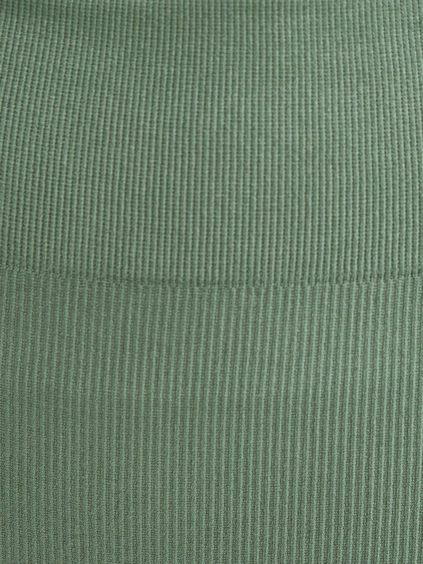 Image 5 of 5 of New Look Seamless Ribbed Jersey Leggings - Light Green