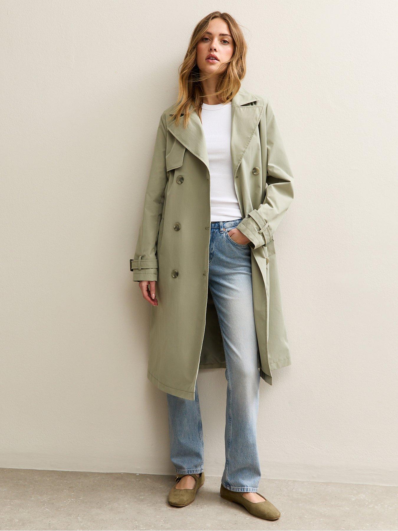 New Look Double Breasted Trench Coat - Light Khaki
