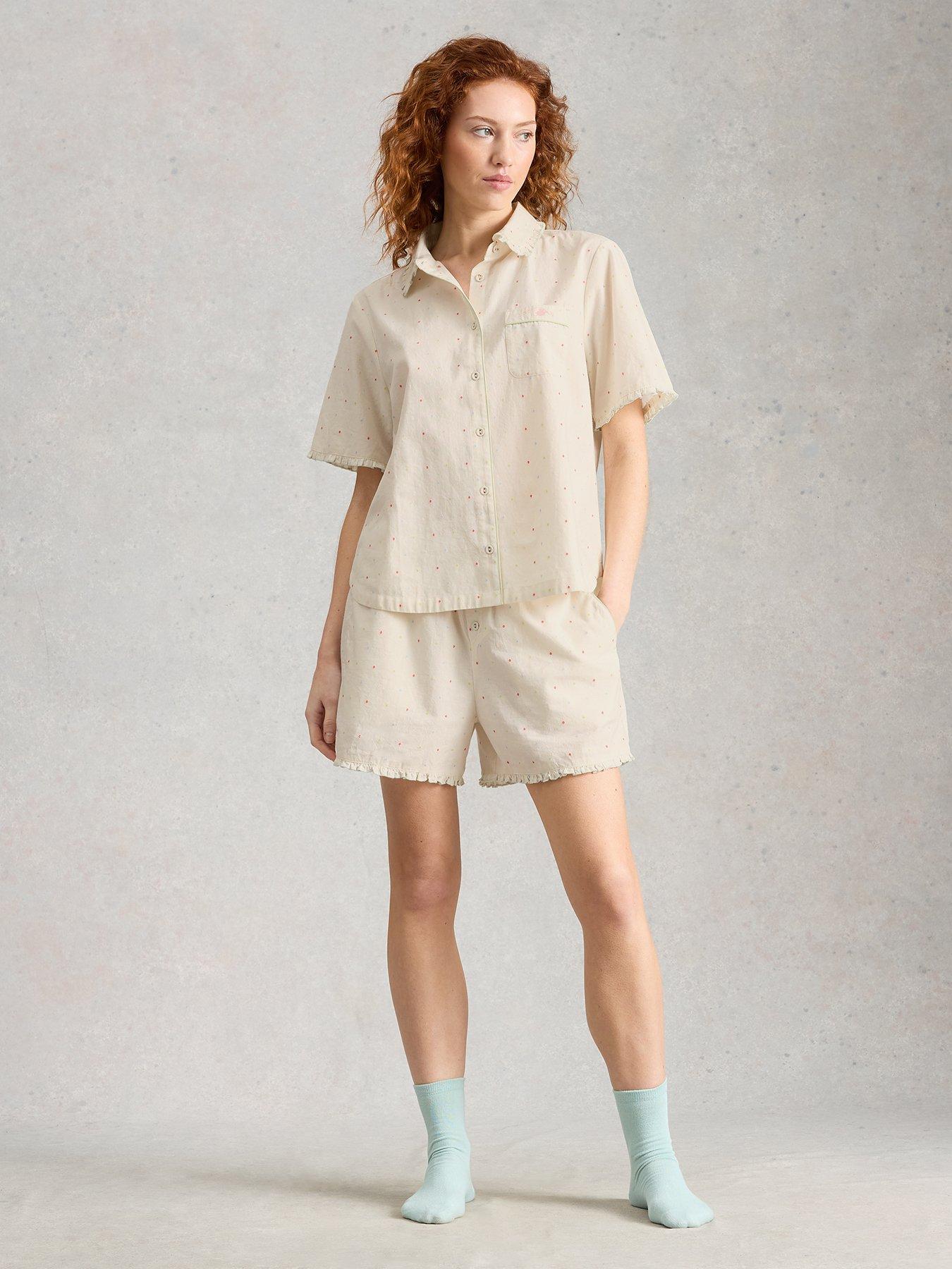 Image 3 of 6 of White Stuff Nelly Pyjama Short - Cream