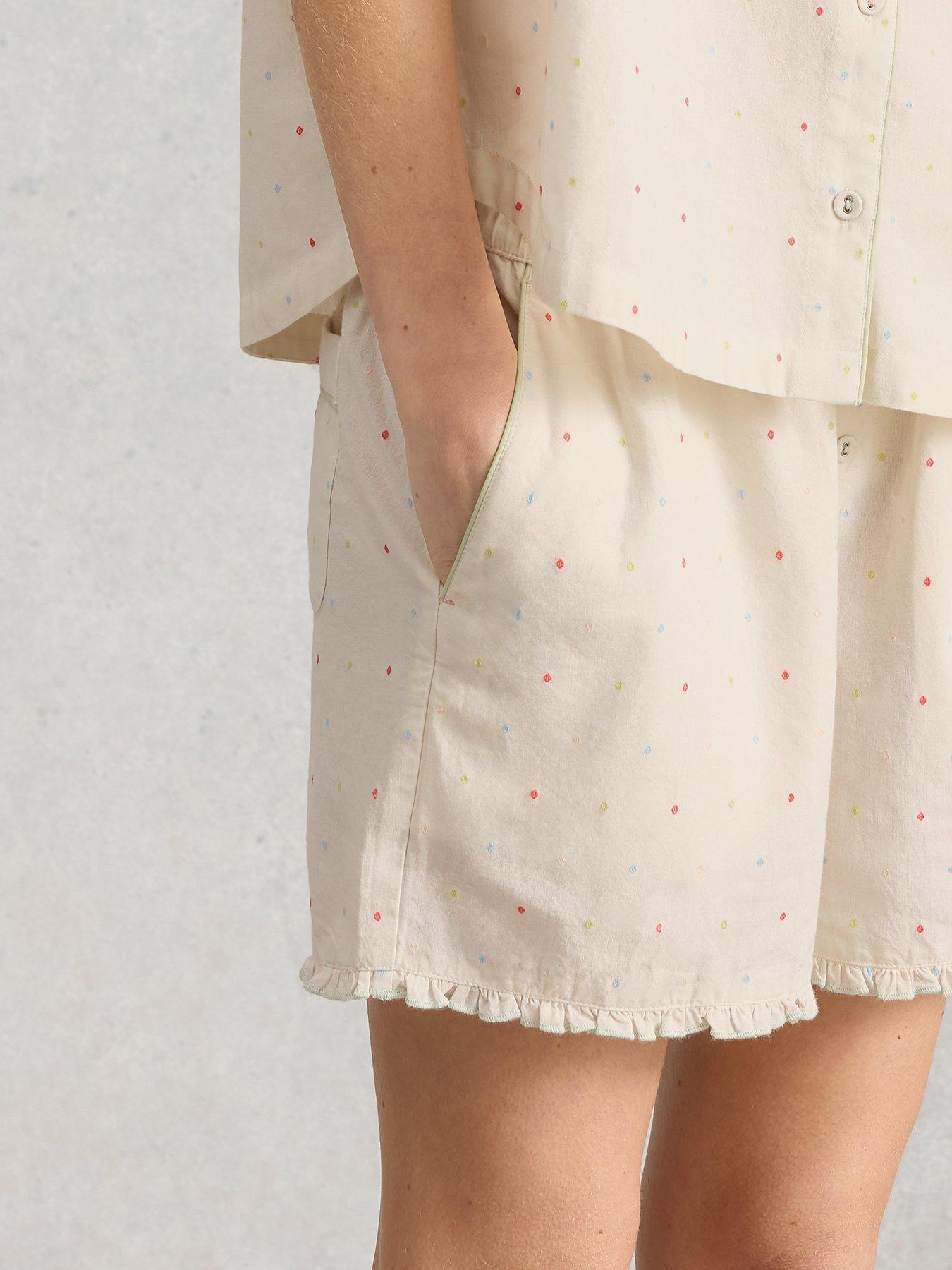 Image 4 of 6 of White Stuff Nelly Pyjama Short - Cream