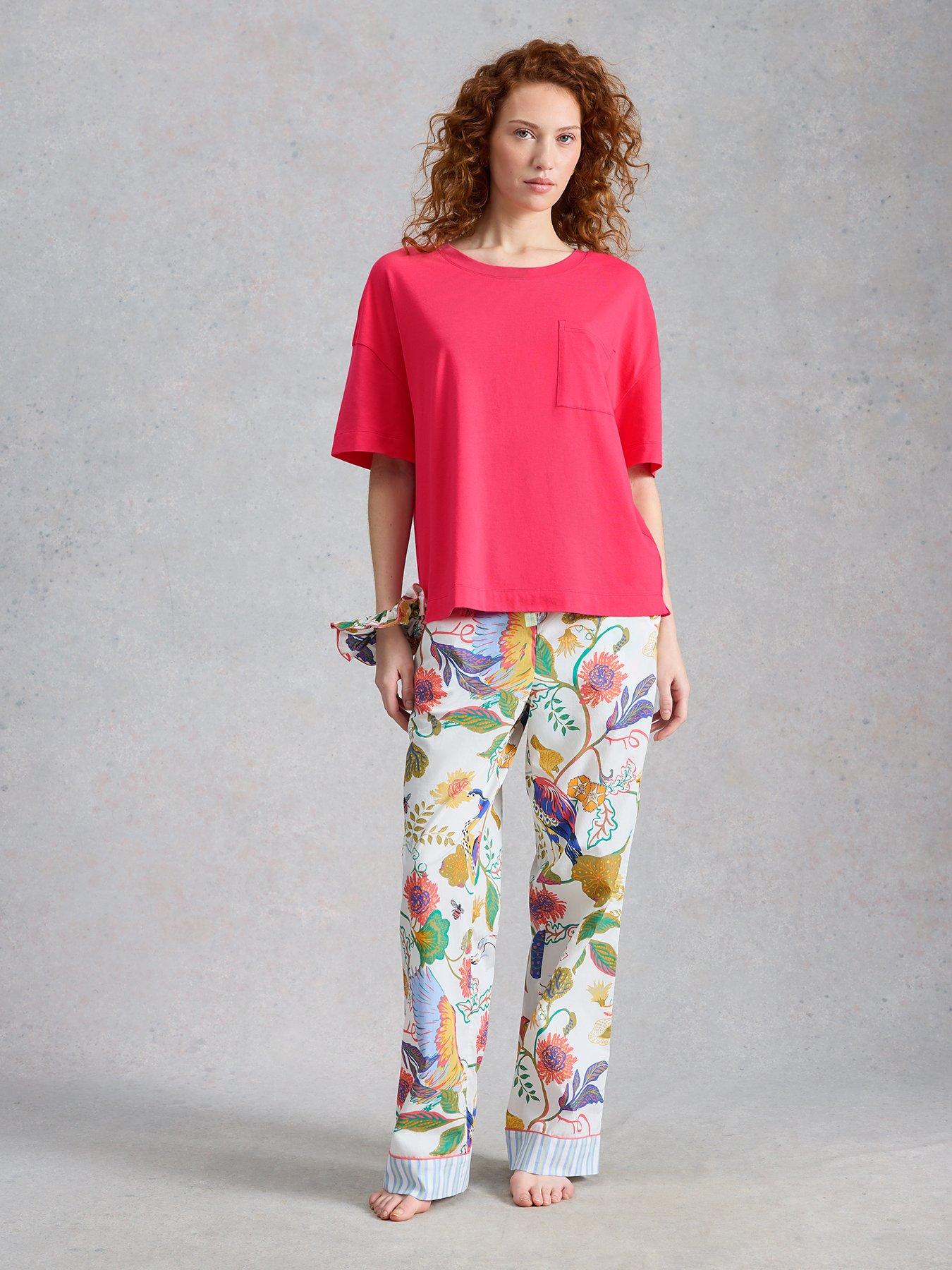 Image 3 of 6 of White Stuff Maya Boxy Pyjama T-Shirt - Pink