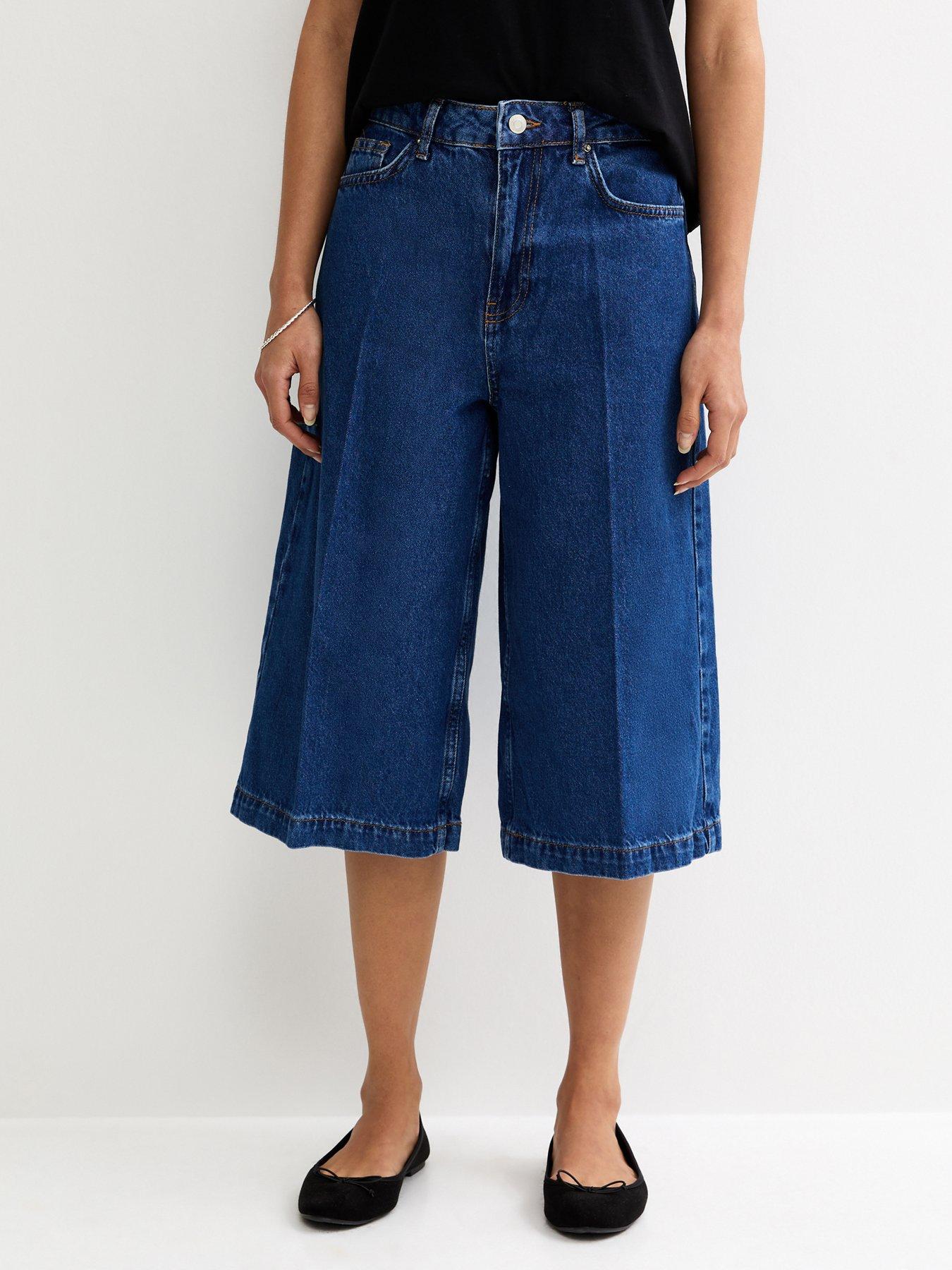 New Look Mid Wash Blue Denim Culottes