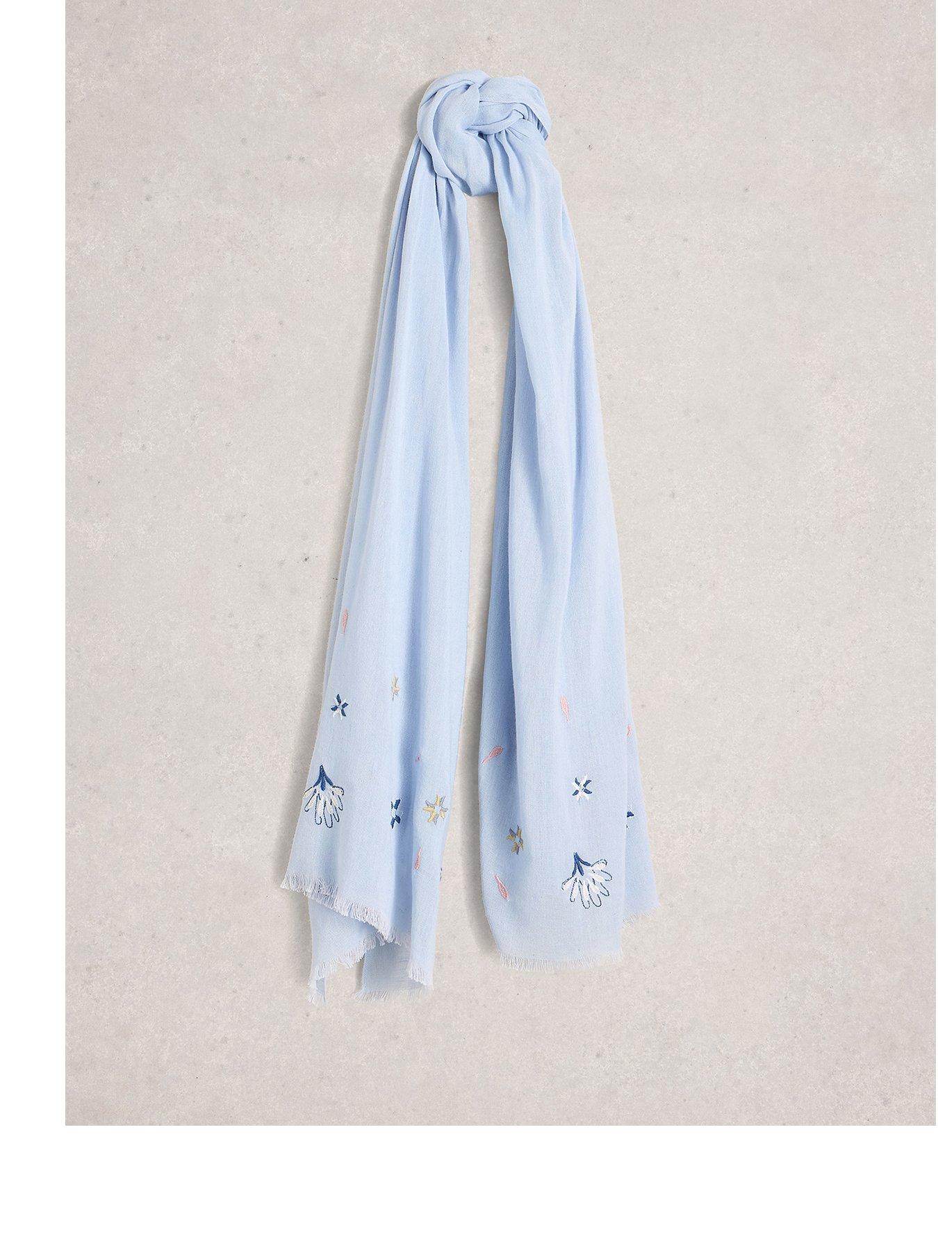 White Stuff Embroidered Scarf