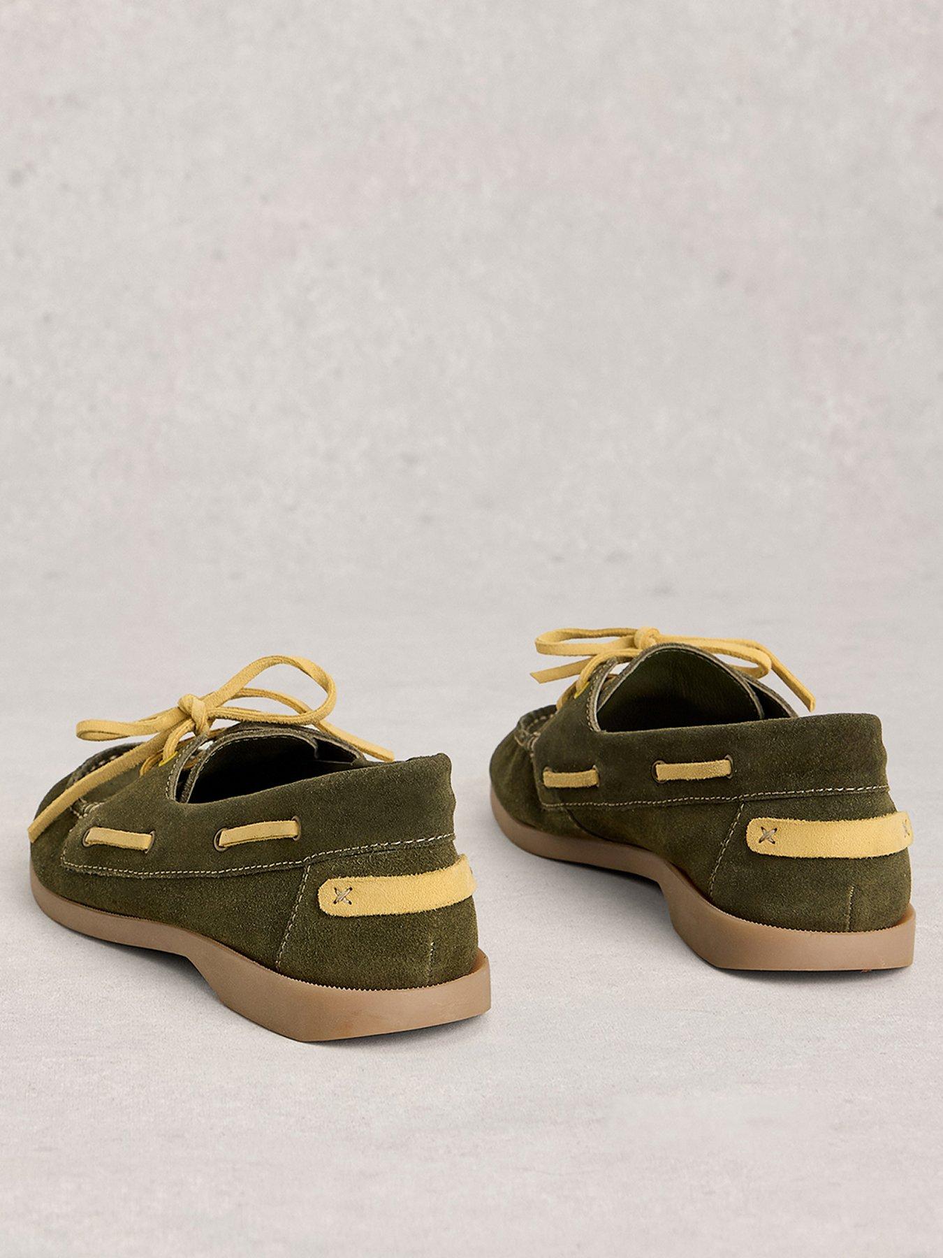 Image 3 of 4 of White Stuff Boat Lace Up Shoe - Green