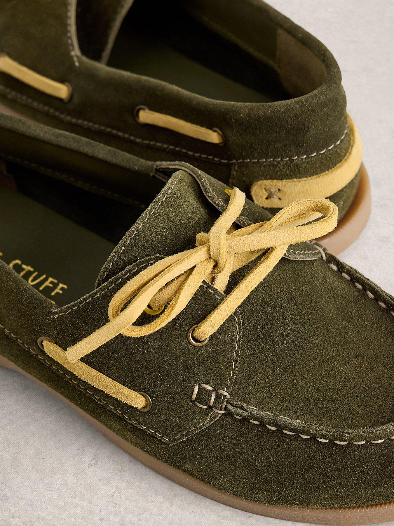 Image 4 of 4 of White Stuff Boat Lace Up Shoe - Green