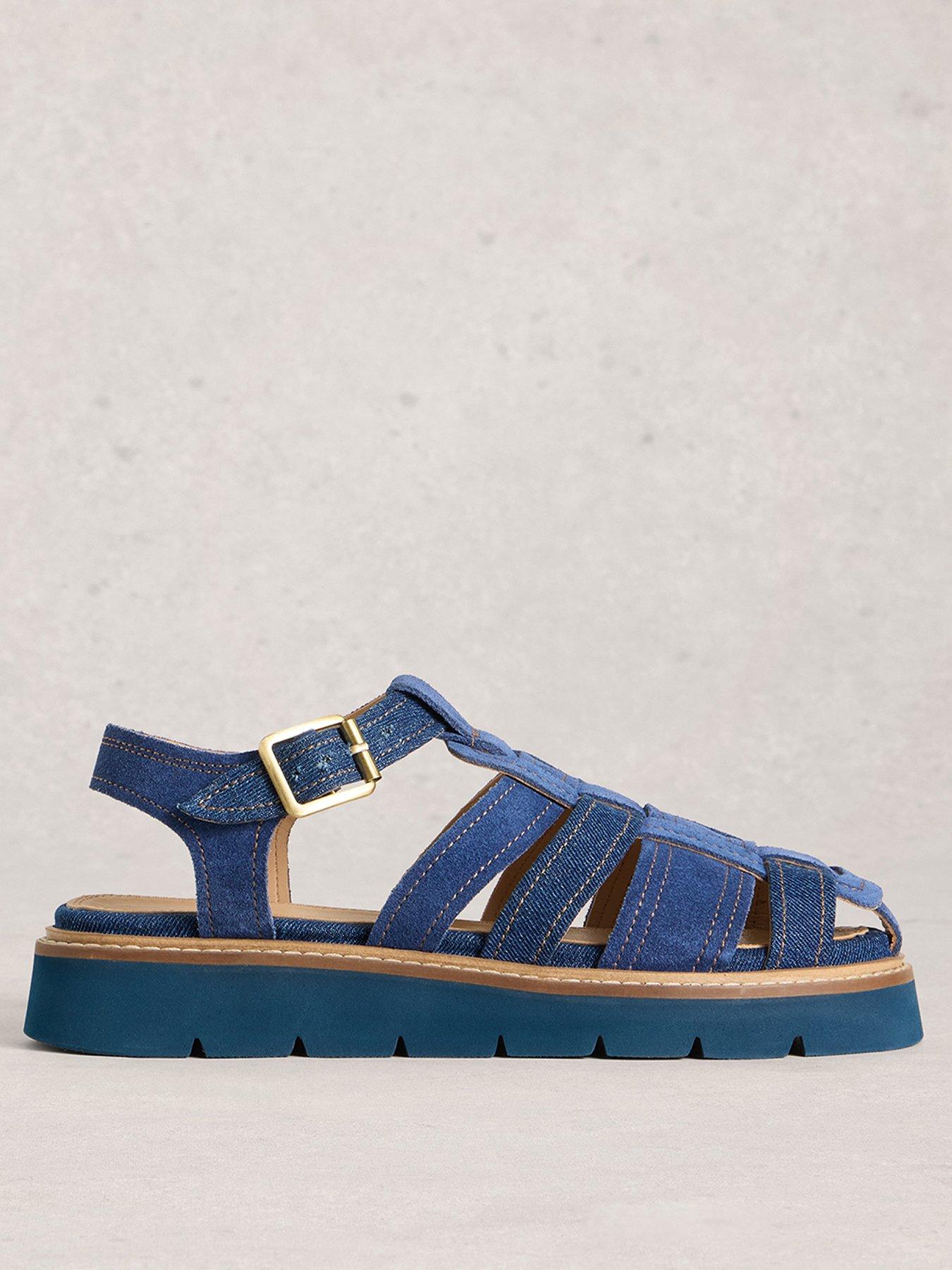 White Stuff Chunky Fisherman Sandal - Blue