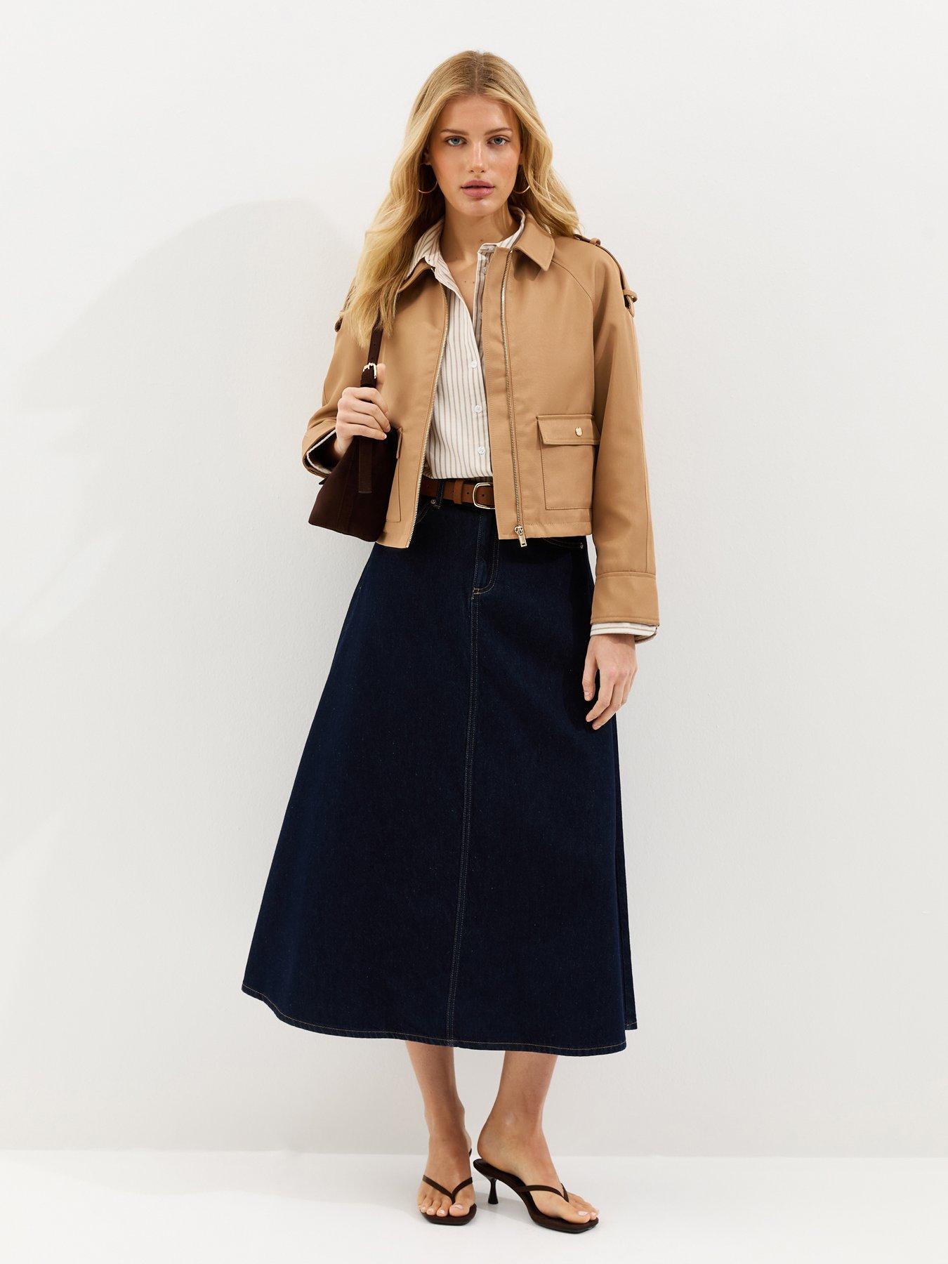 Image 3 of 5 of New Look Tan Short Trucker Jacket