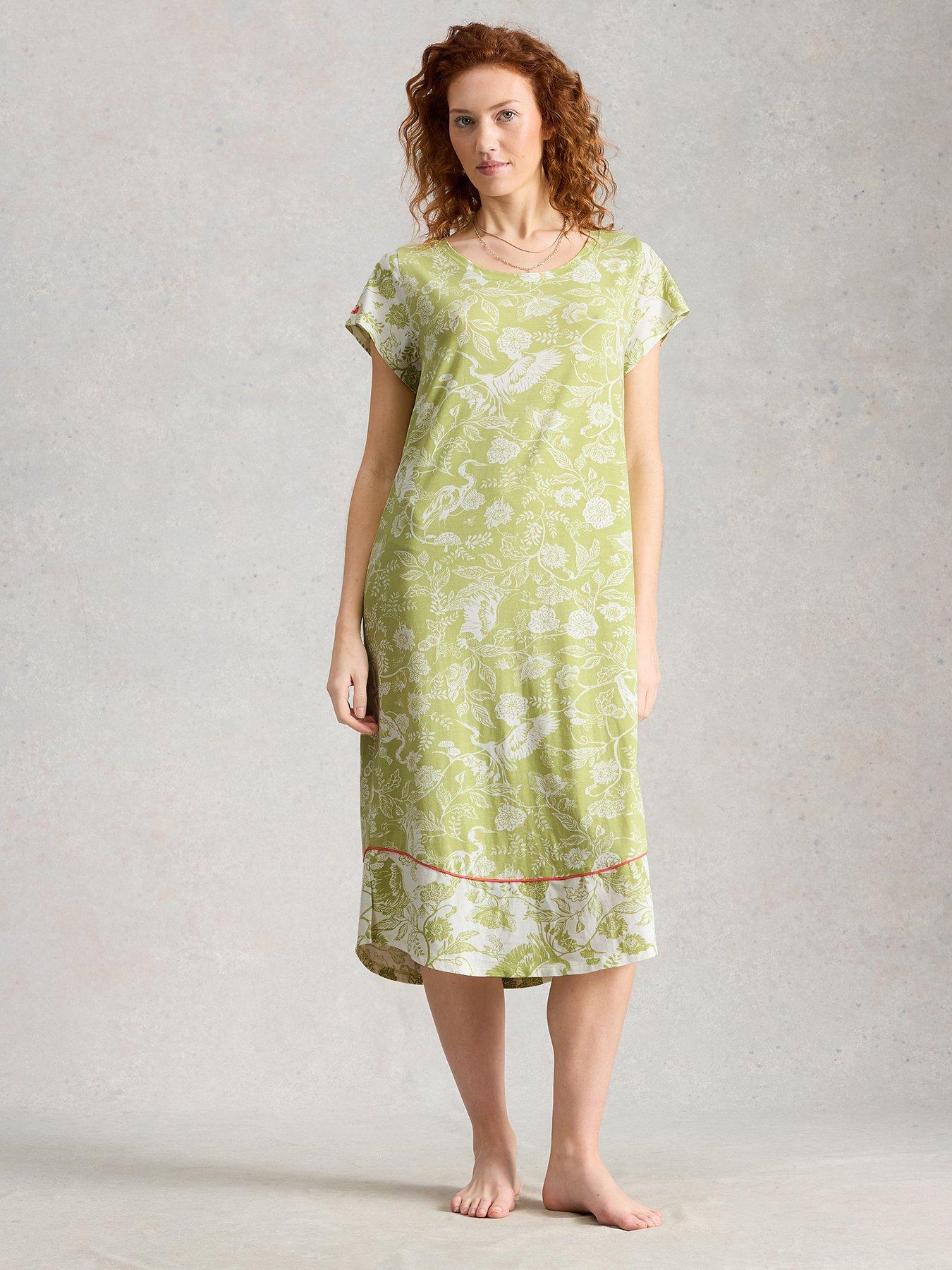 White Stuff Evane Jersey Midi Nightie - Green