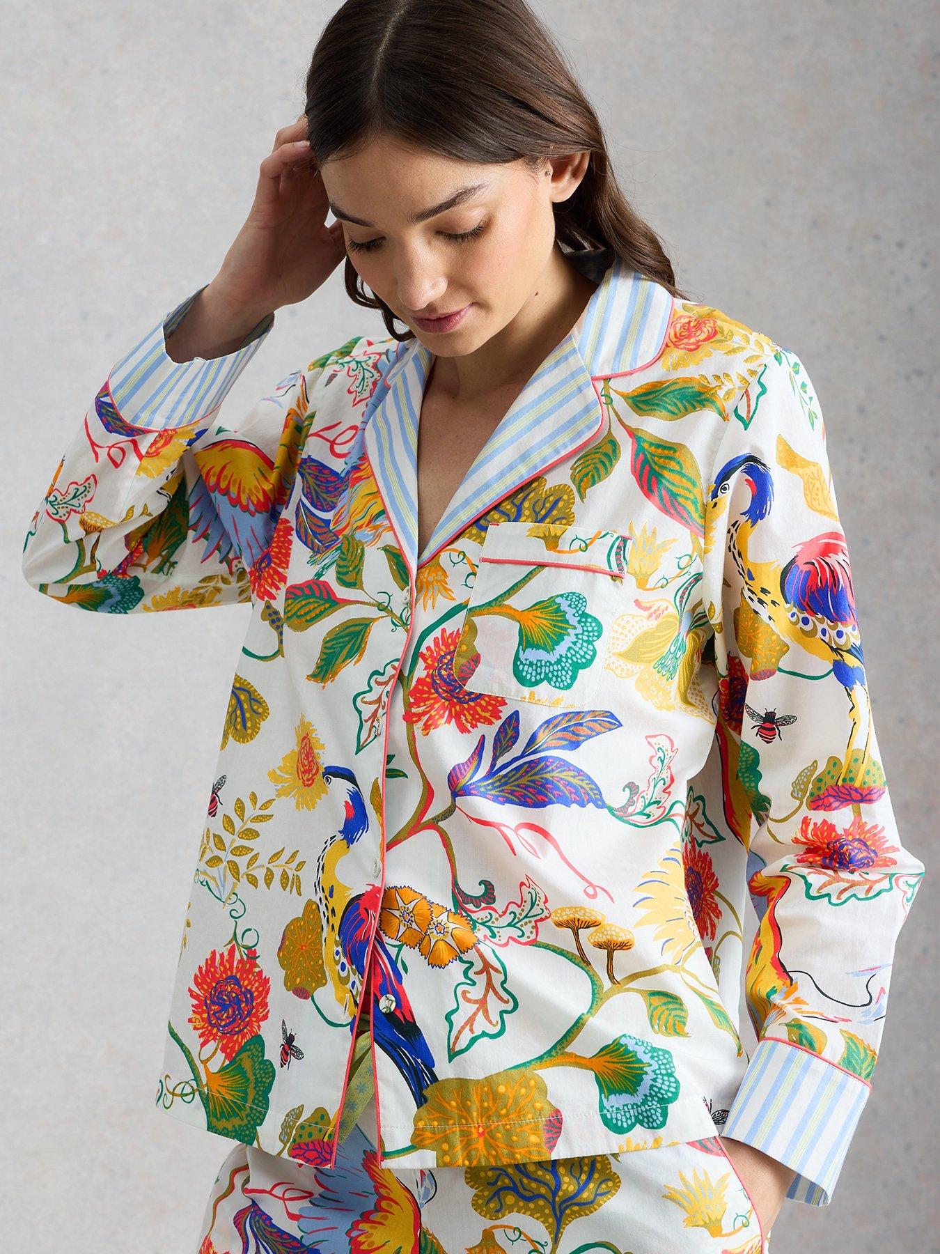 White Stuff Nina Lightweight Pyjama Shirt - Cream