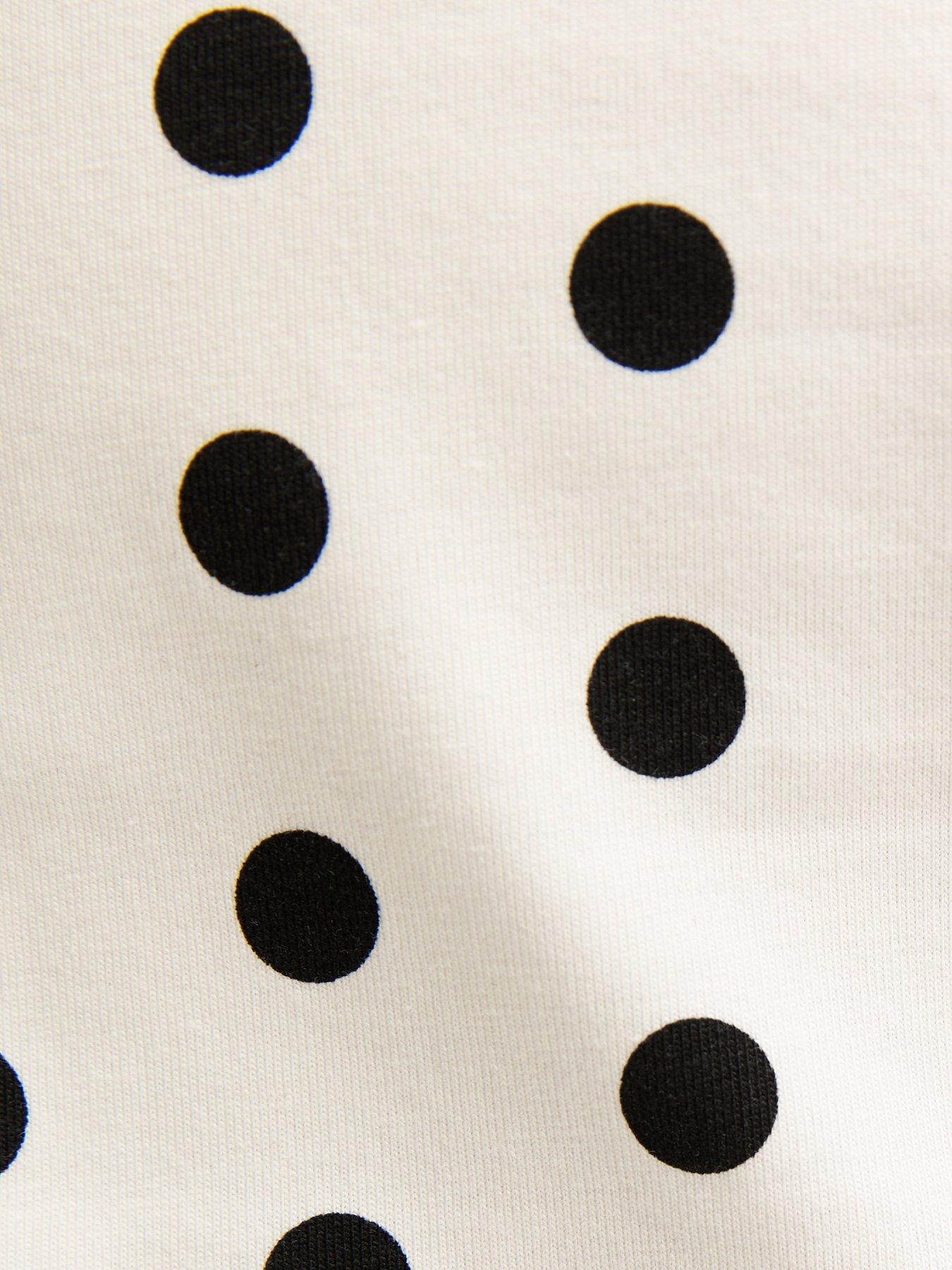 Image 5 of 5 of New Look Cream Polka Dot Slash Neck Vest