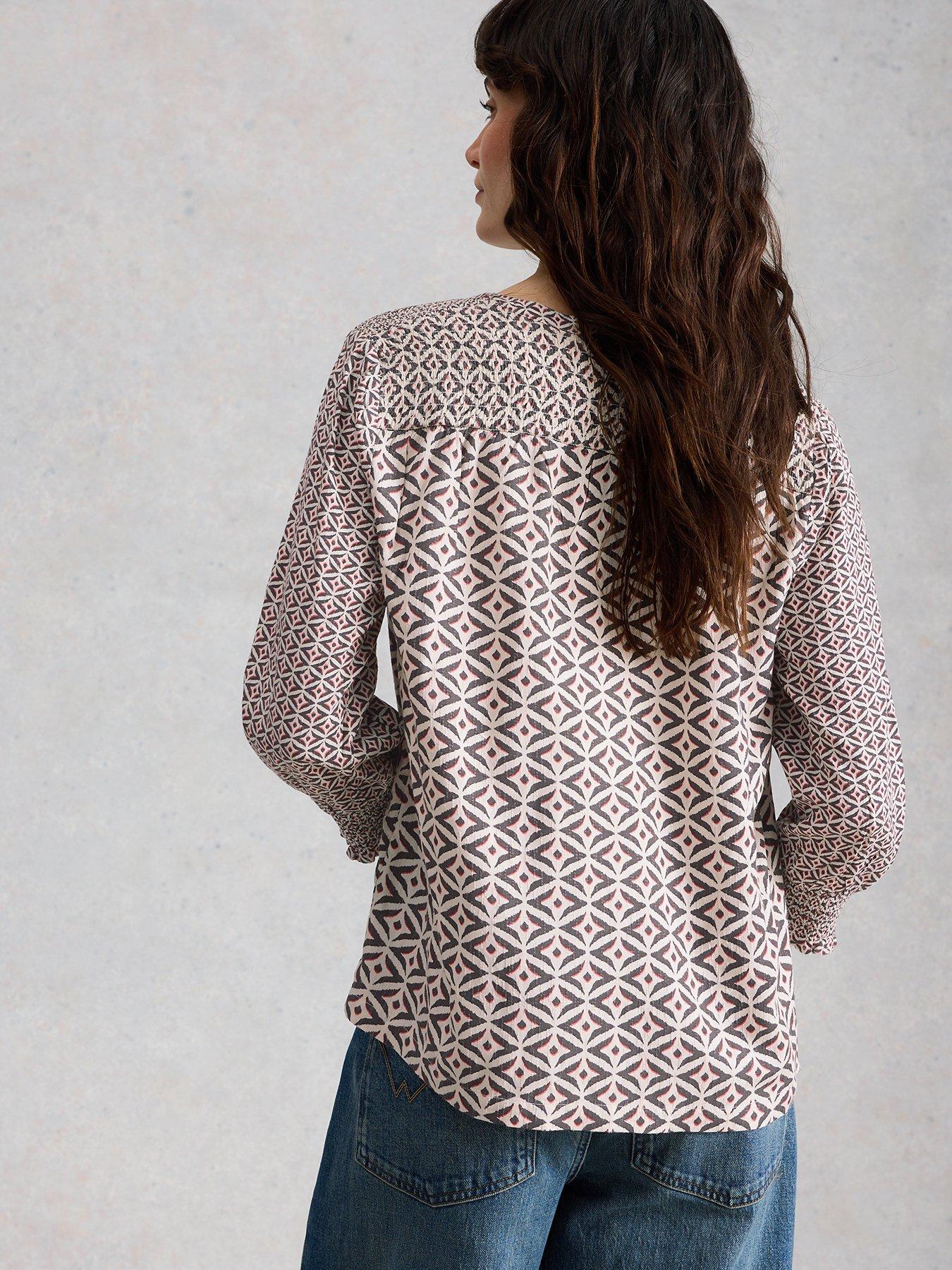 Image 2 of 6 of White Stuff May Mix Print Top