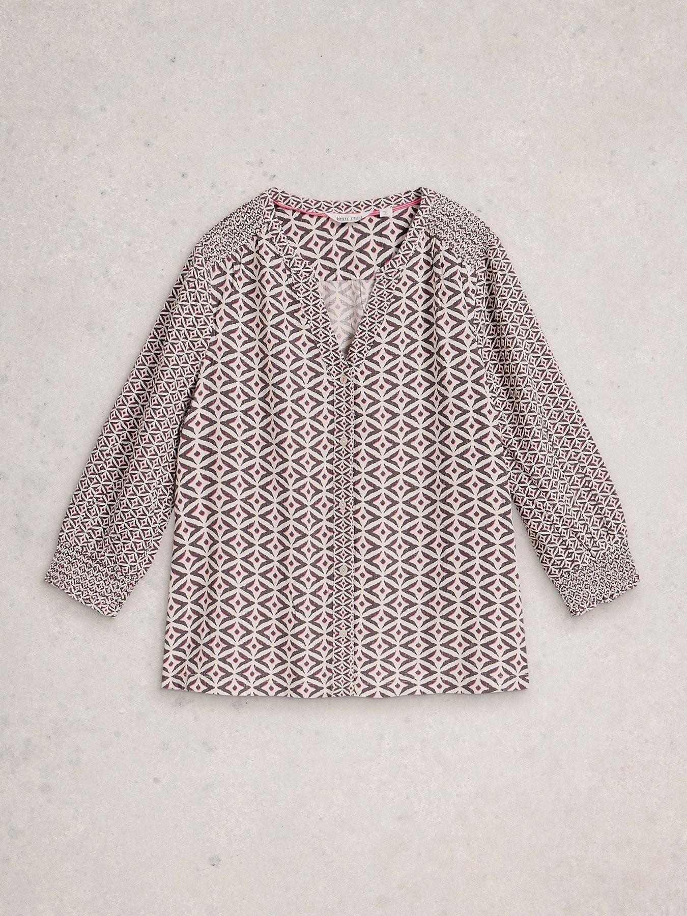 Image 5 of 6 of White Stuff May Mix Print Top