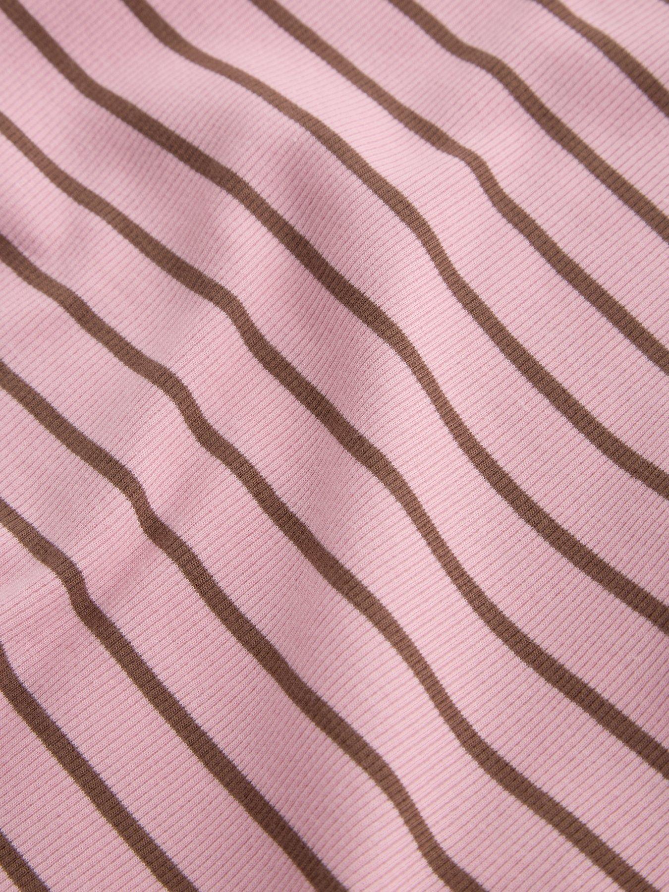 Image 5 of 5 of The Very Collection Girls Rib 2 Pack Long Sleeve Basic T-shirts - Pink