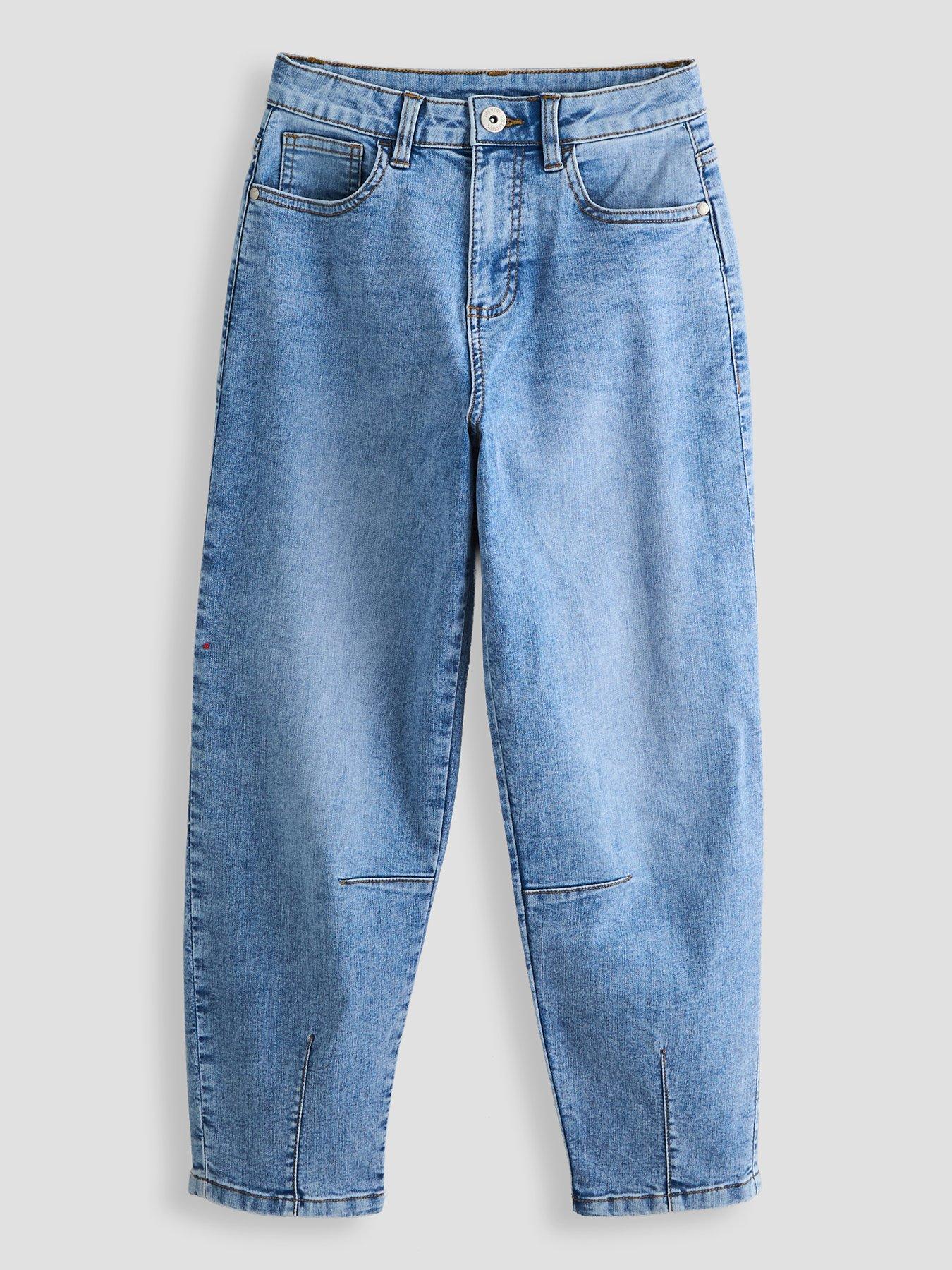 The Very Collection Girls Barrell Leg Jeans - Mid Wash